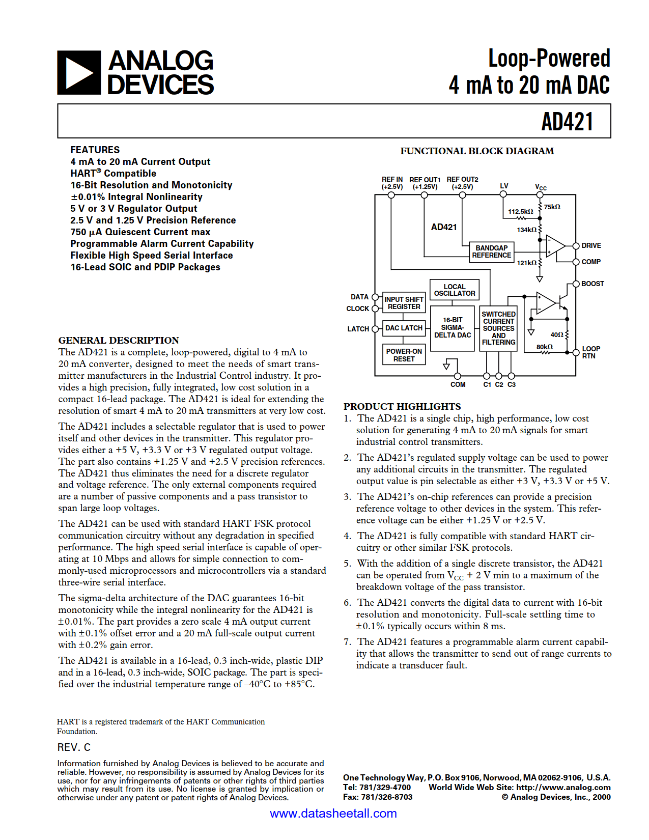 AD421 Datasheet