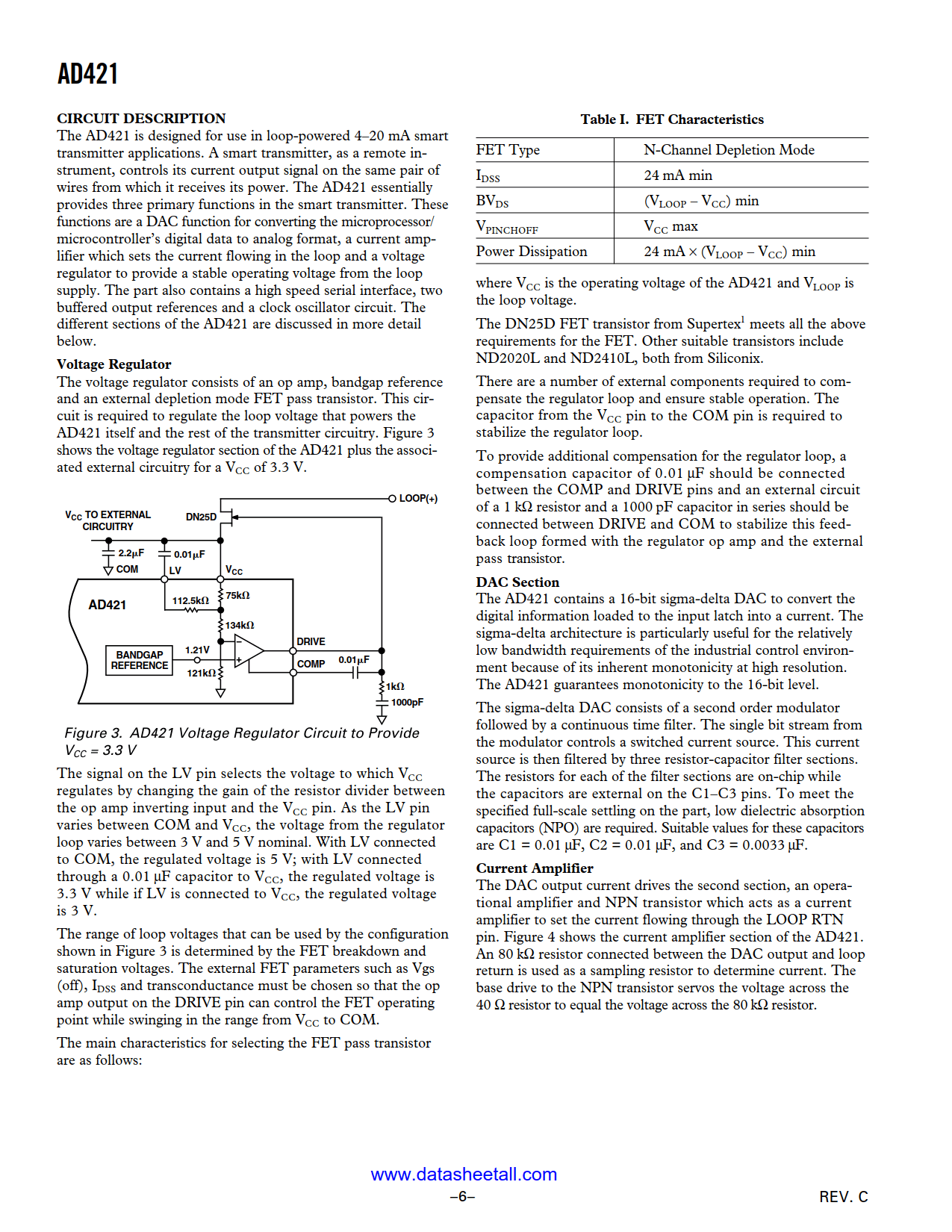 AD421 Datasheet Page 6