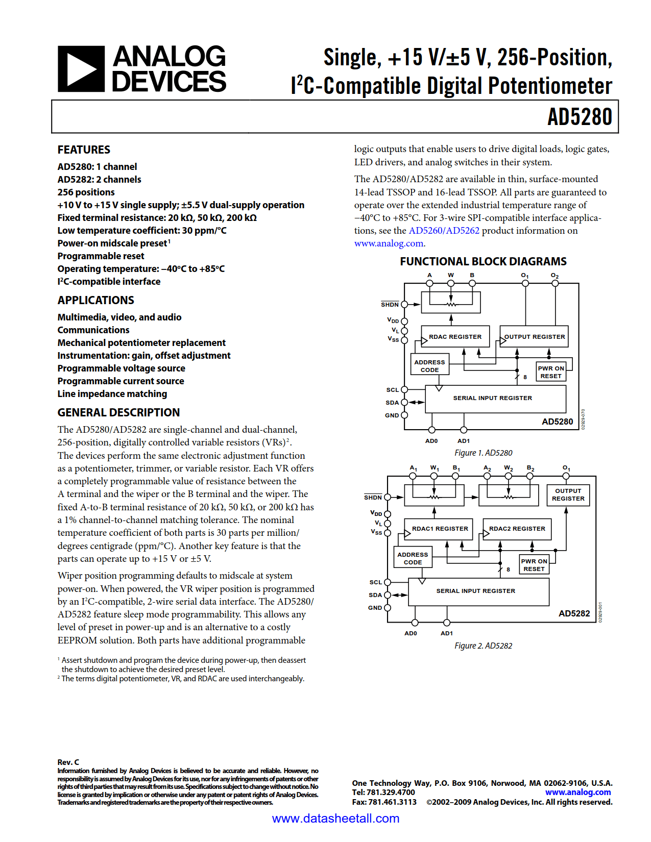 AD5280 Datasheet