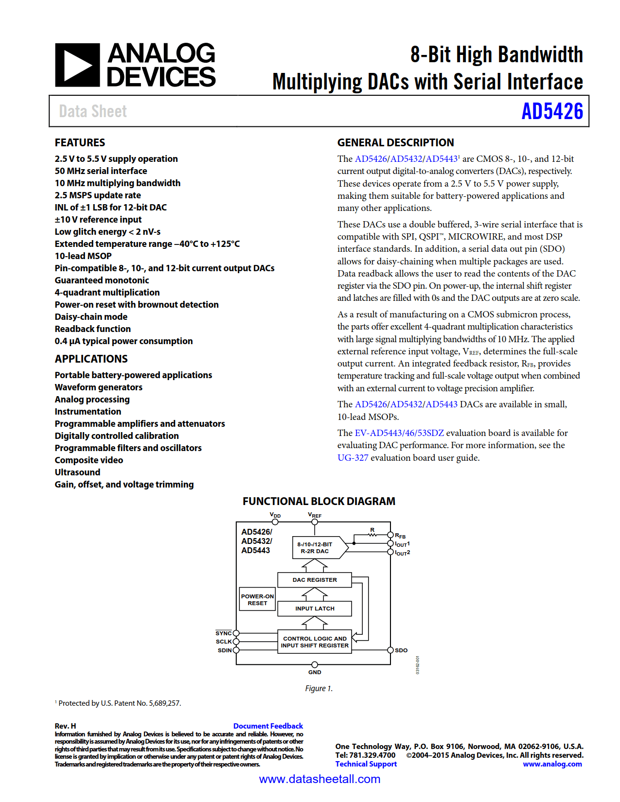 AD5426 Datasheet