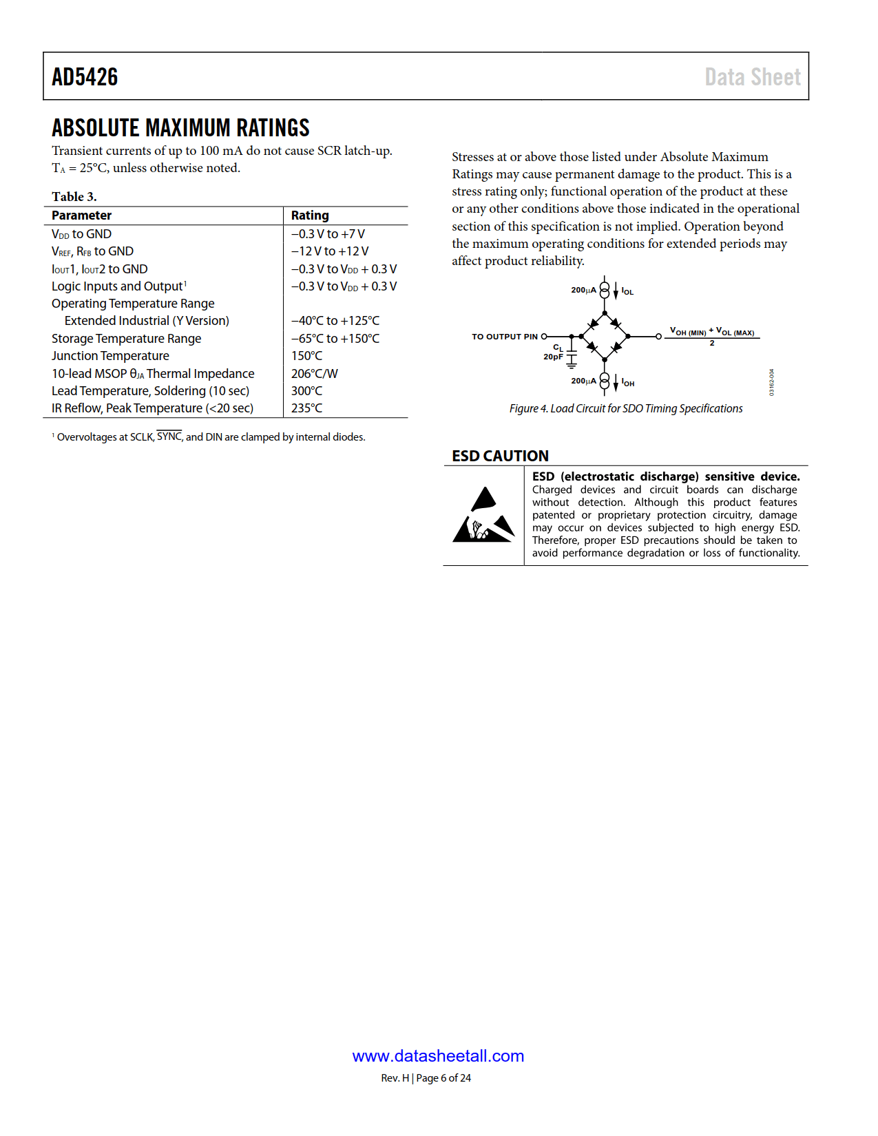 AD5426 Datasheet Page 6