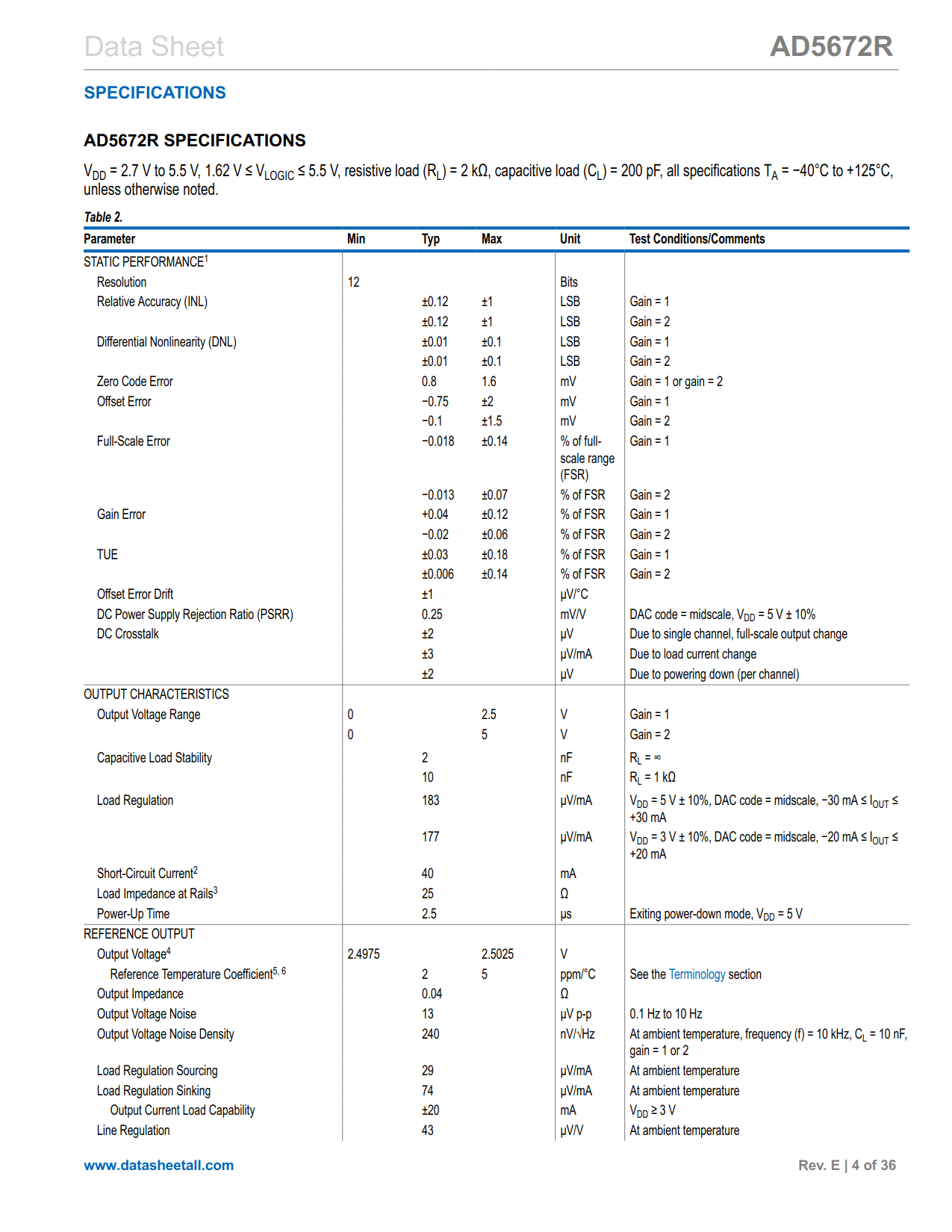 AD5672R Datasheet Page 4