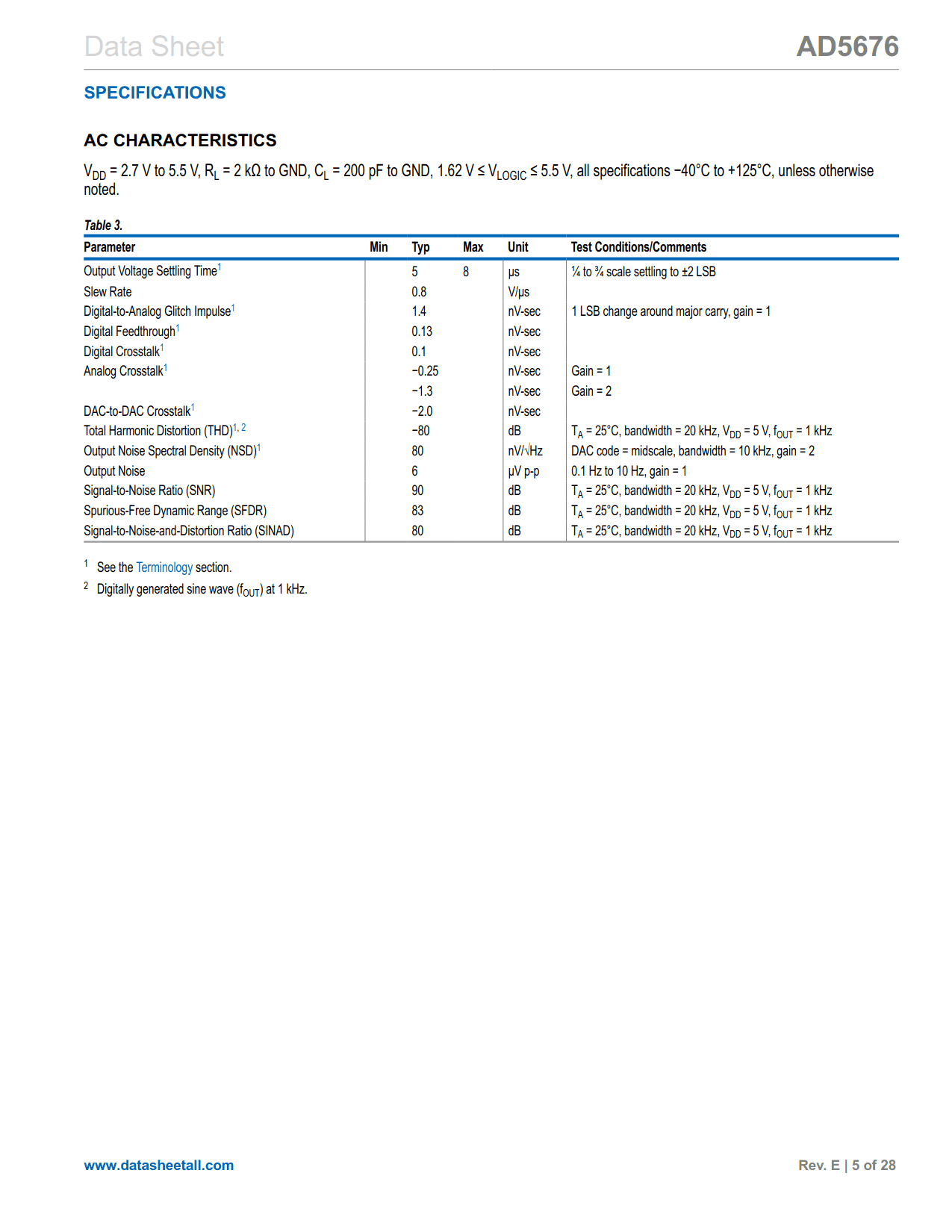 AD5676 Datasheet Page 5