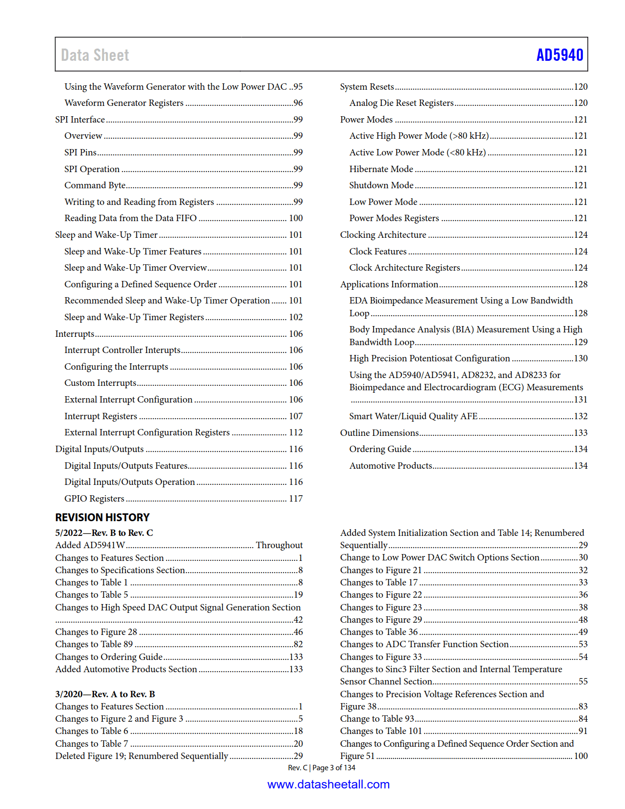 AD5940 Datasheet Page 3