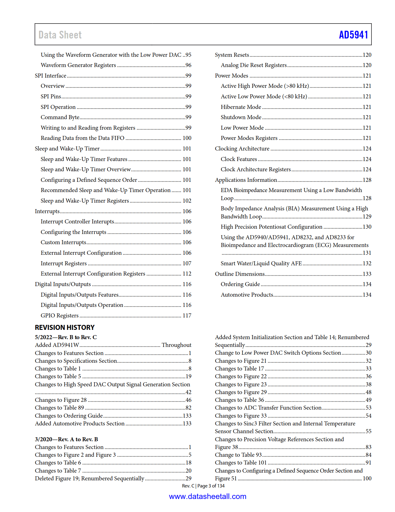 AD5941 Datasheet Page 3