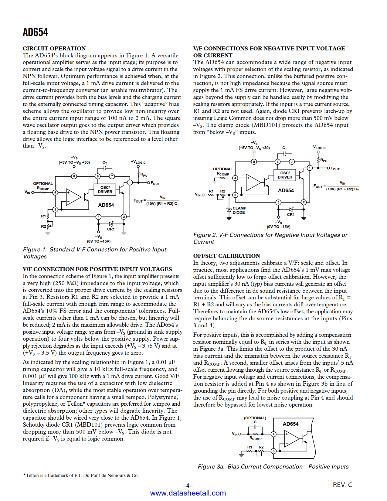 AD654 Datasheet Page 4