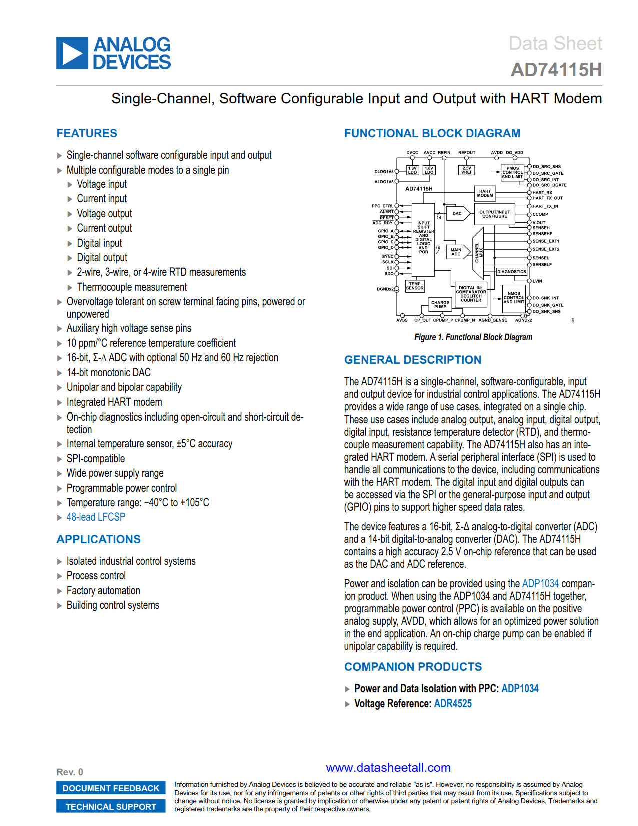 AD74115H Datasheet