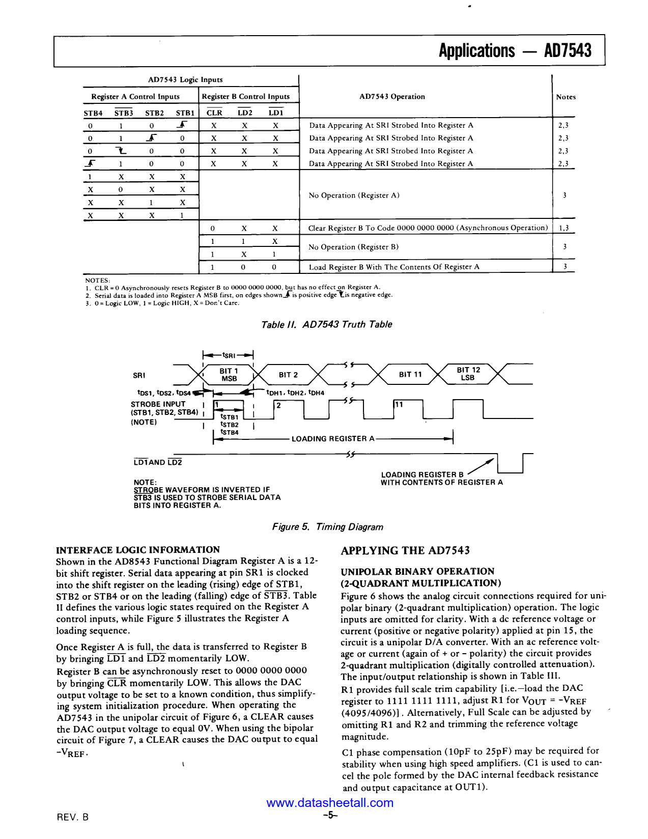 AD7543 Datasheet Page 5