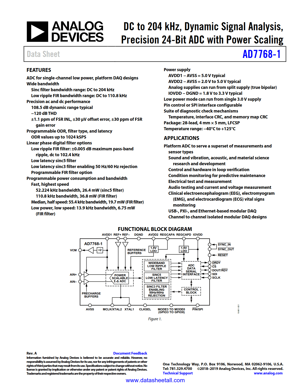 AD7768-1 Datasheet