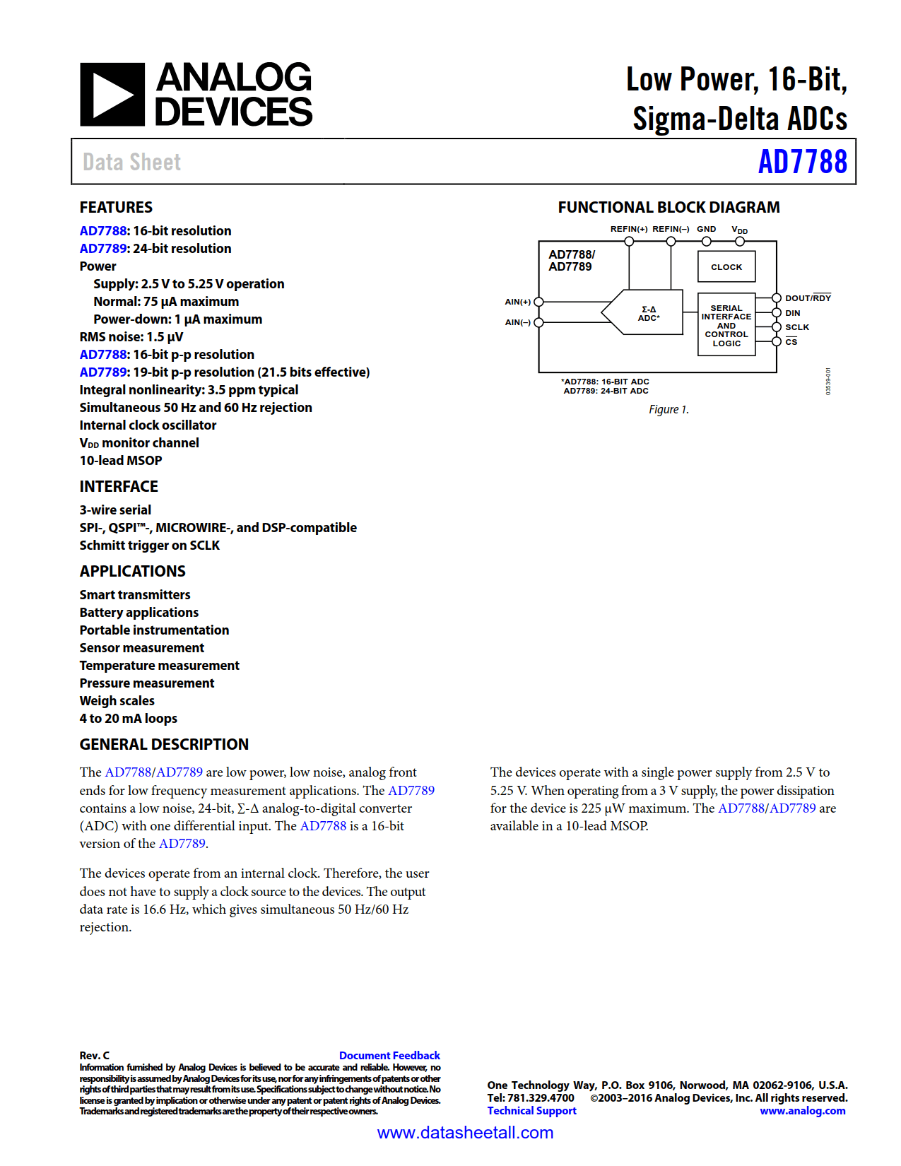 AD7788 Datasheet