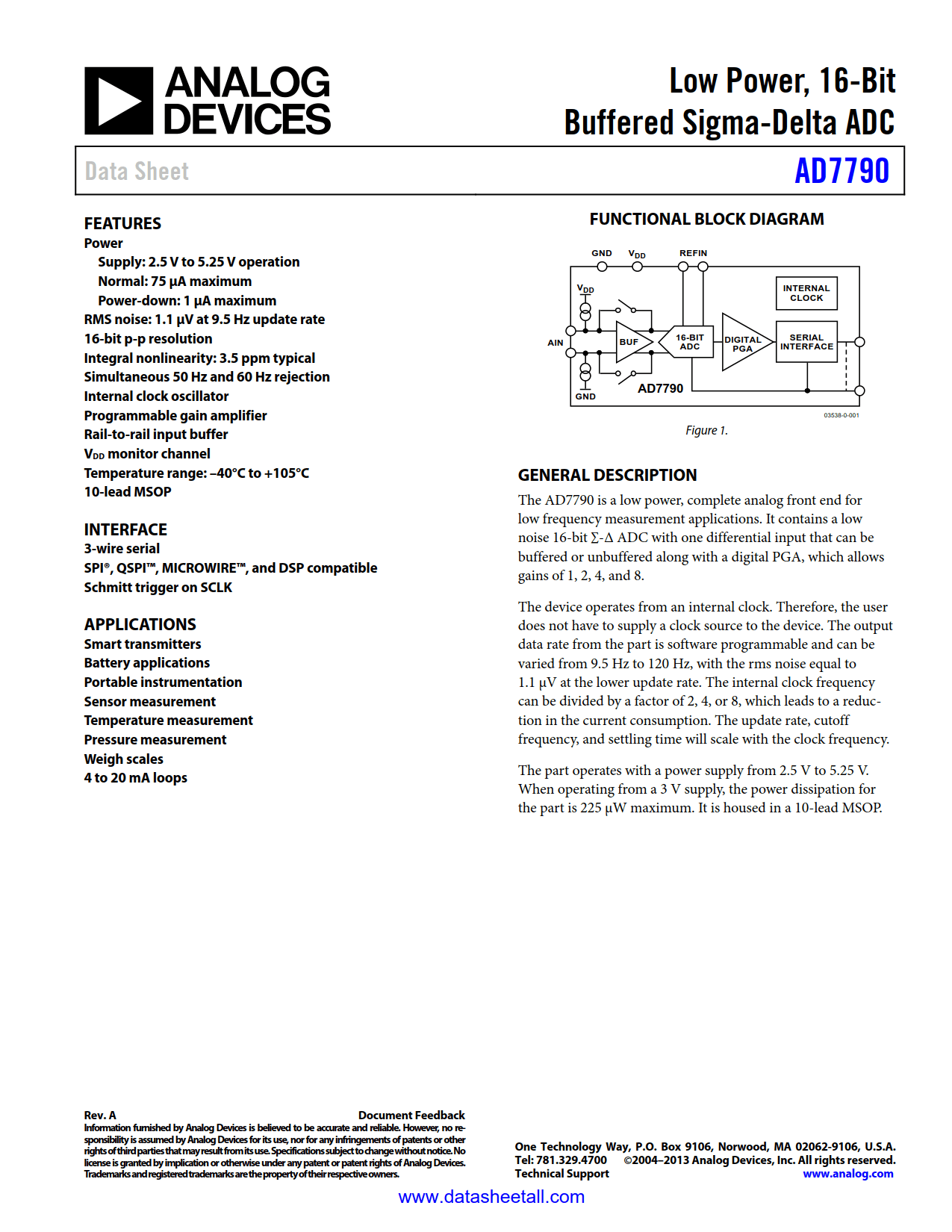 AD7790 Datasheet