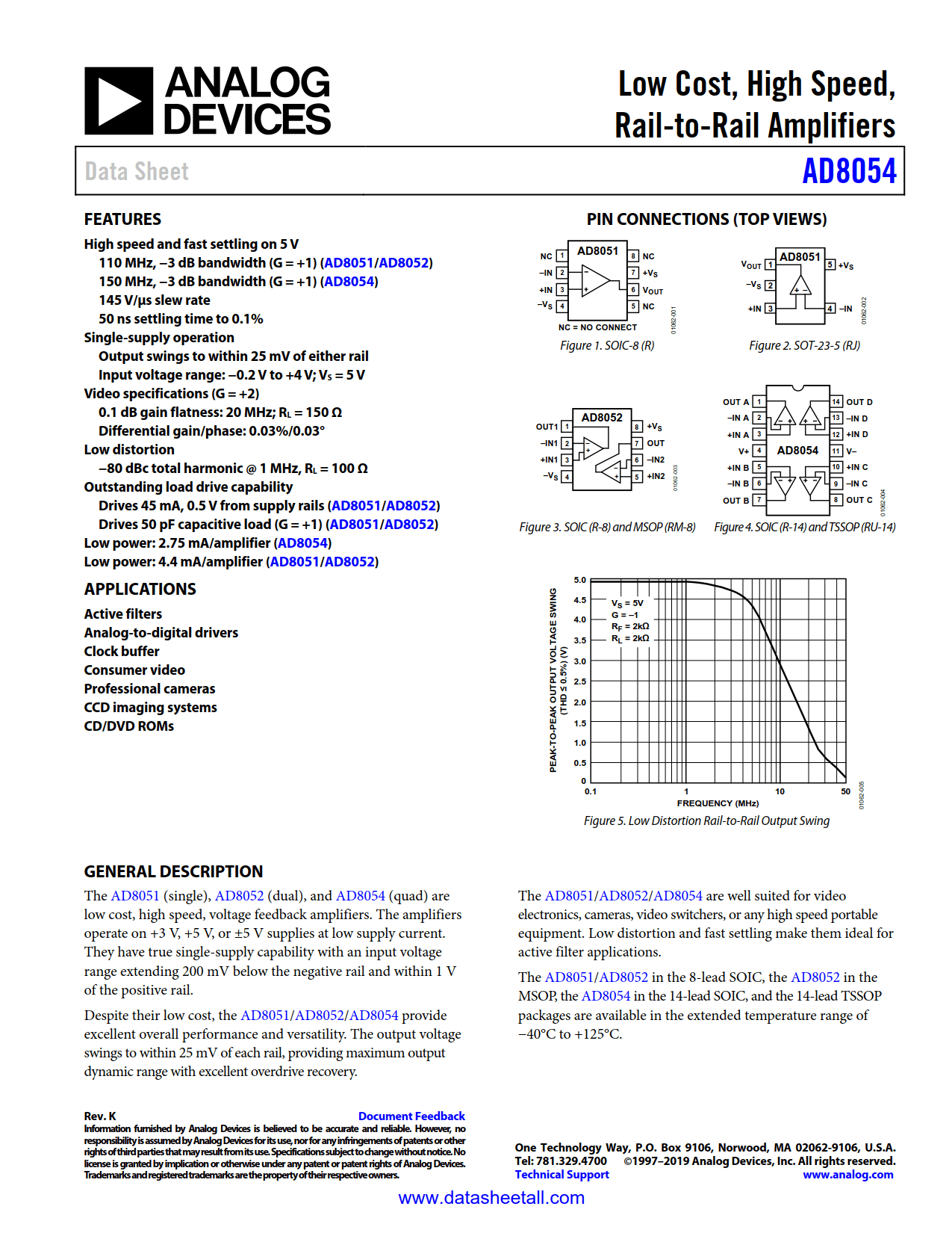 AD8054 Datasheet