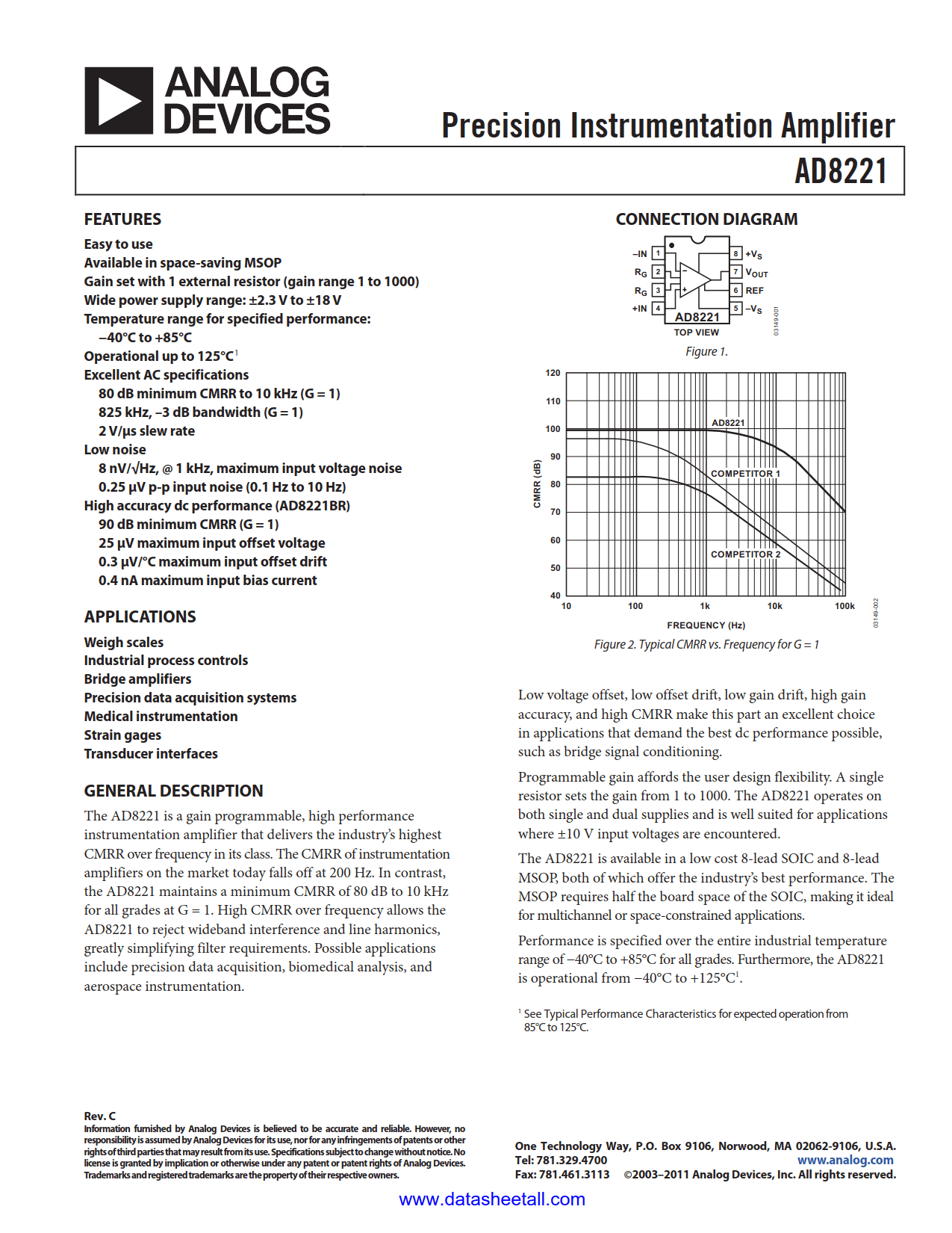 AD8221 Datasheet