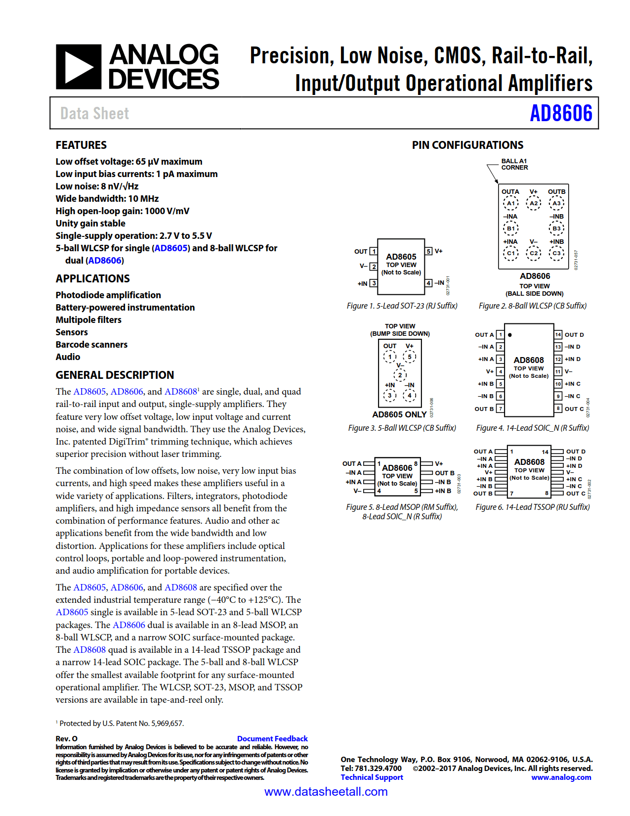 AD8606 Datasheet