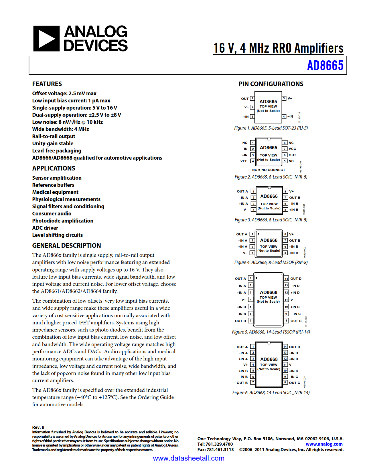 AD8665 Datasheet