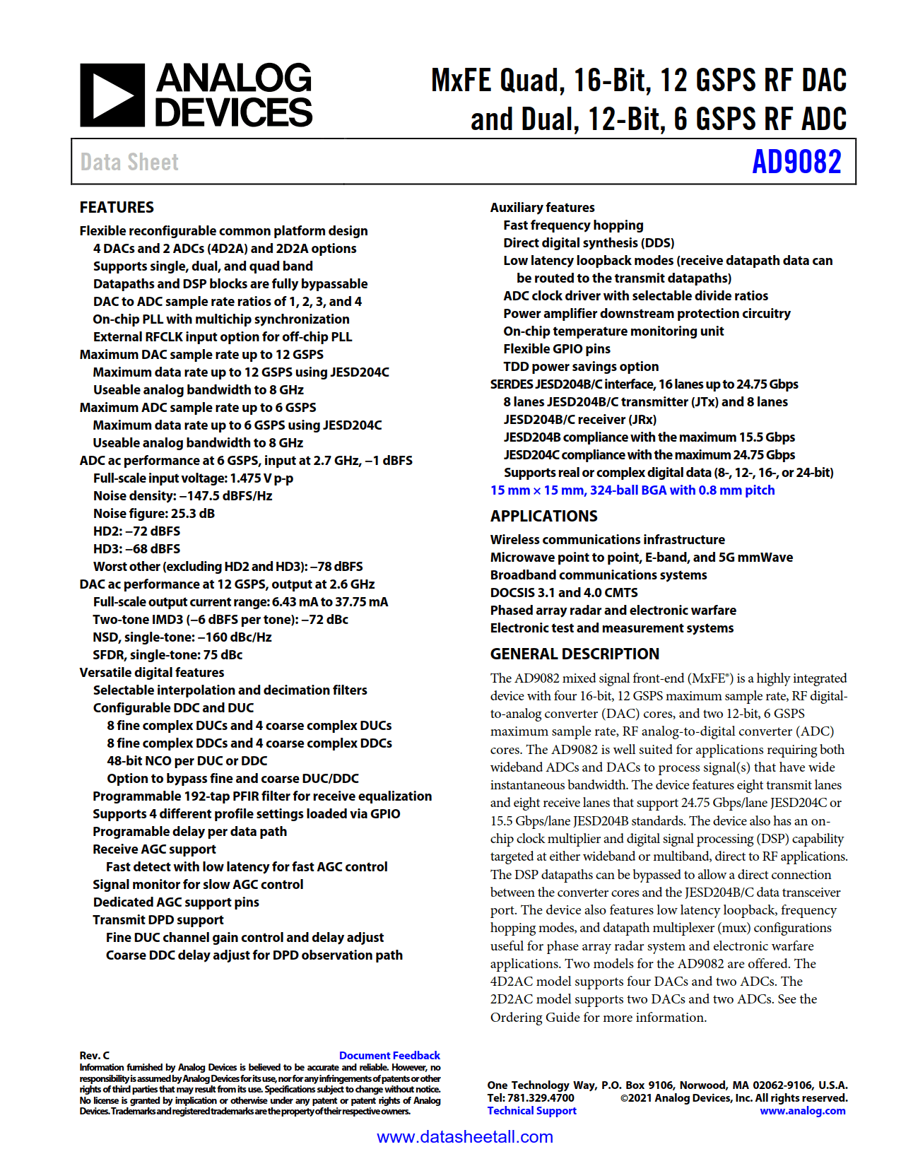 AD9082 Datasheet