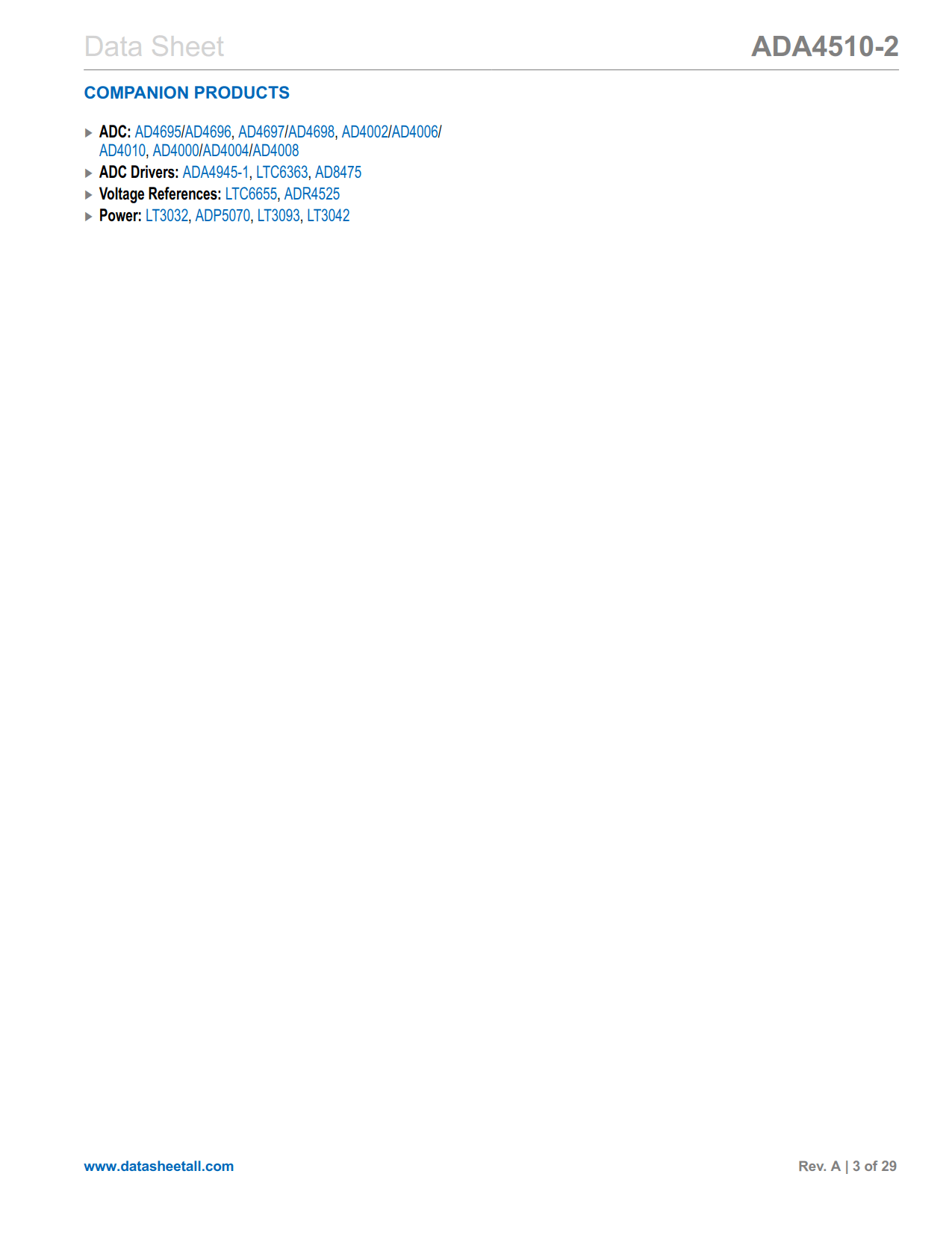 ADA4510-2 Datasheet Page 3