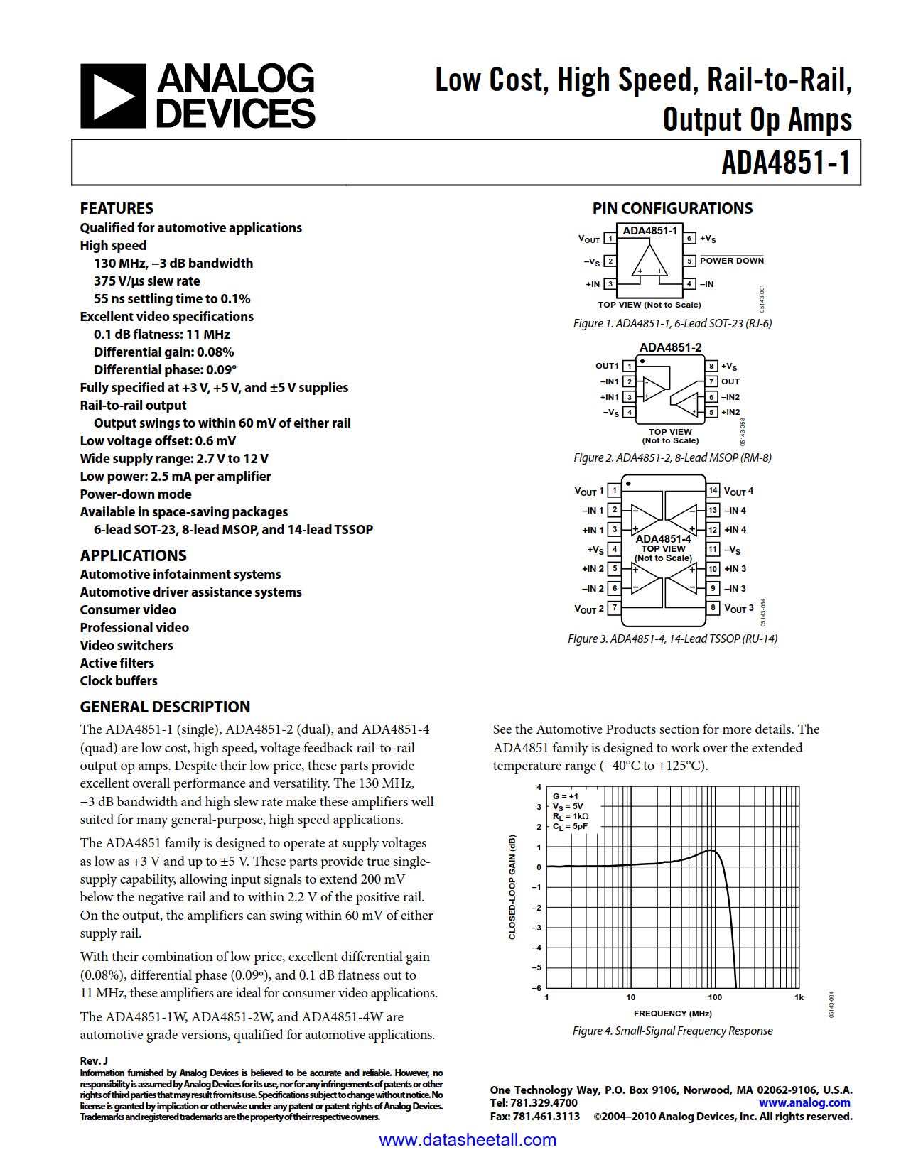 ADA4851-1 Datasheet