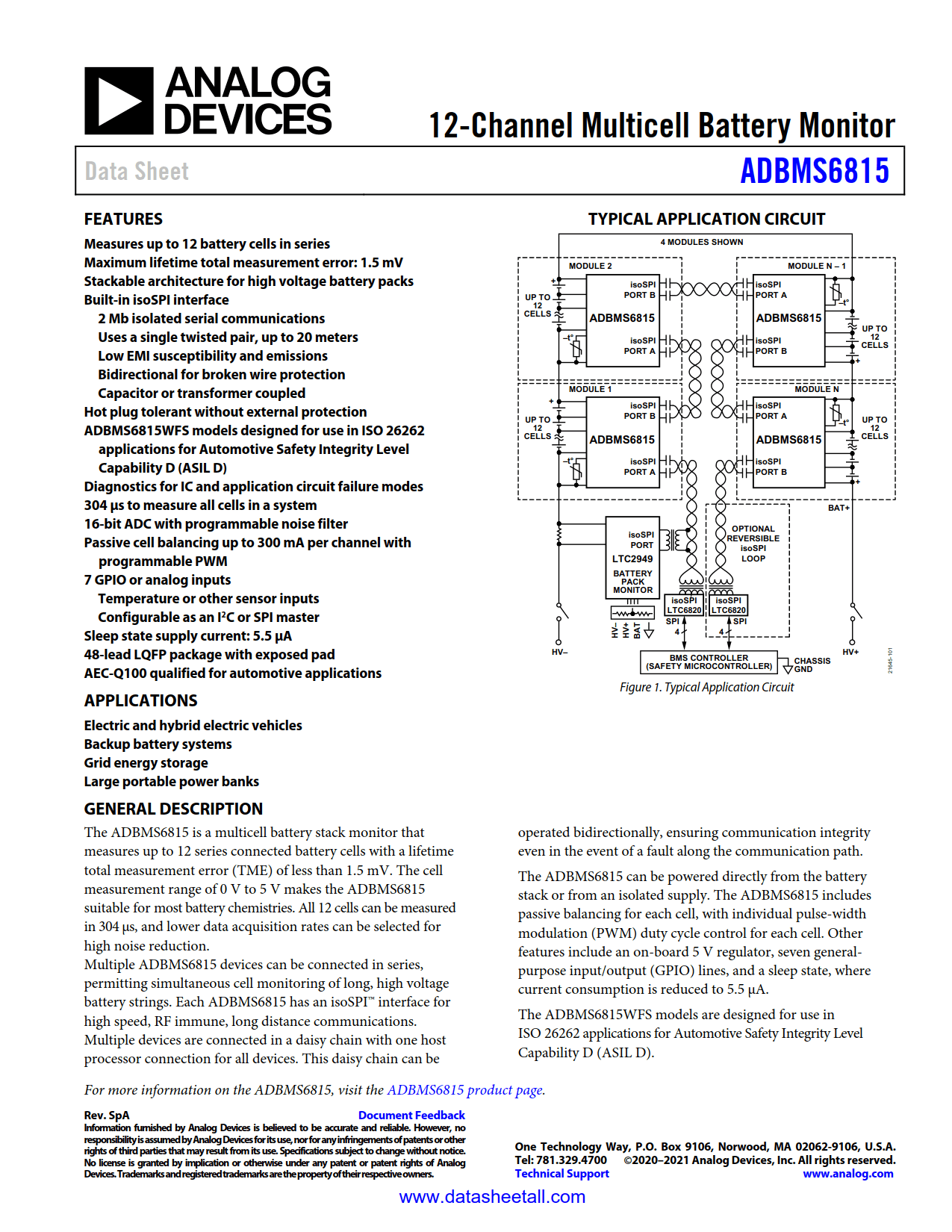 ADBMS6815 Datasheet