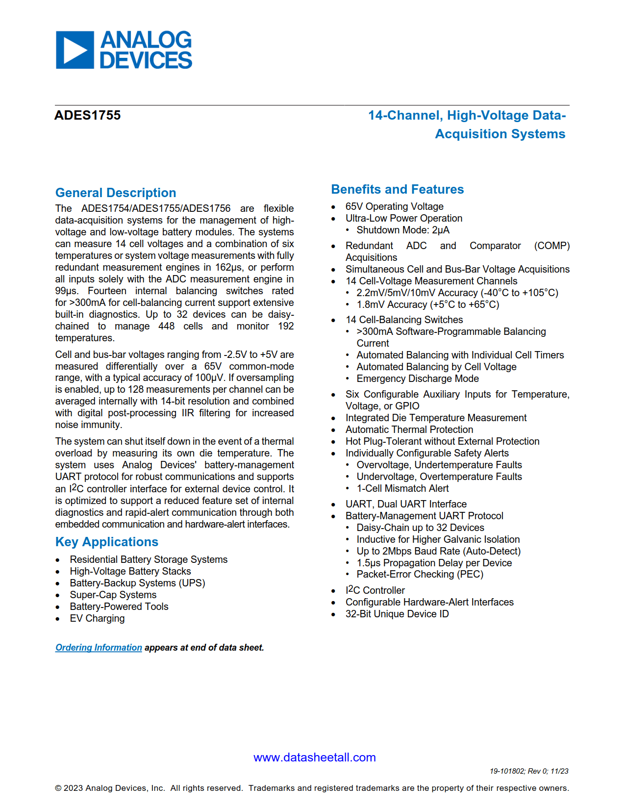 ADES1755 Datasheet