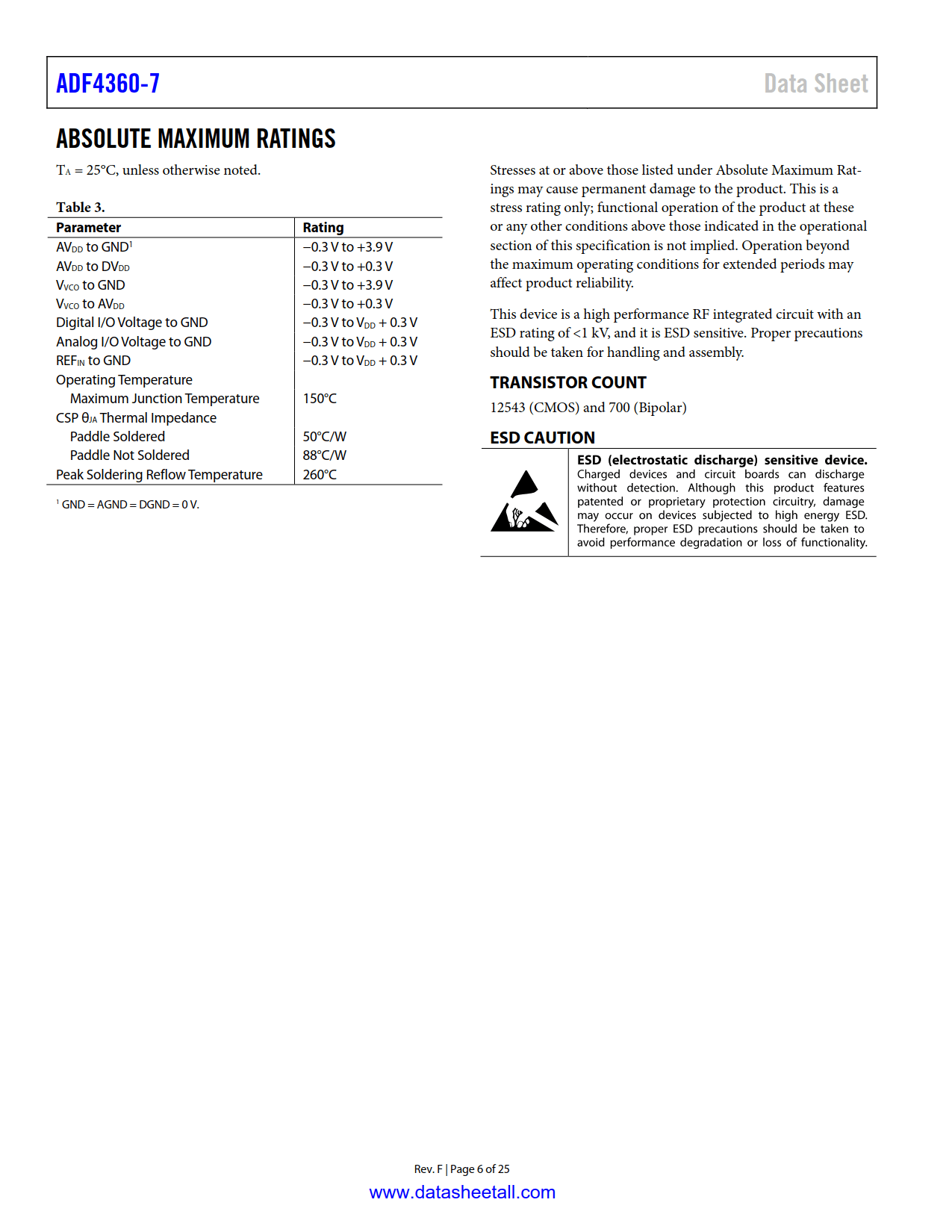 ADF4360-7 Datasheet Page 6