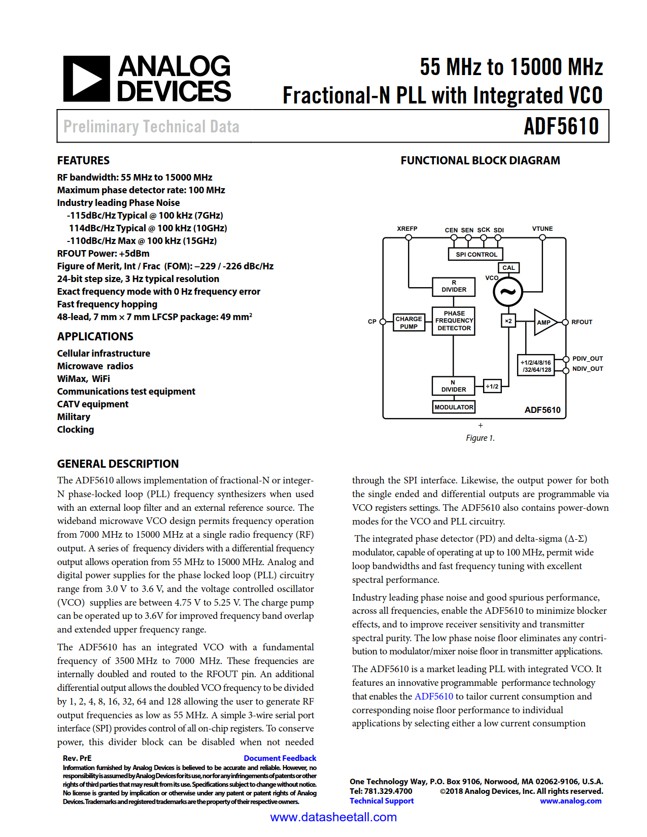 ADF5610 Datasheet