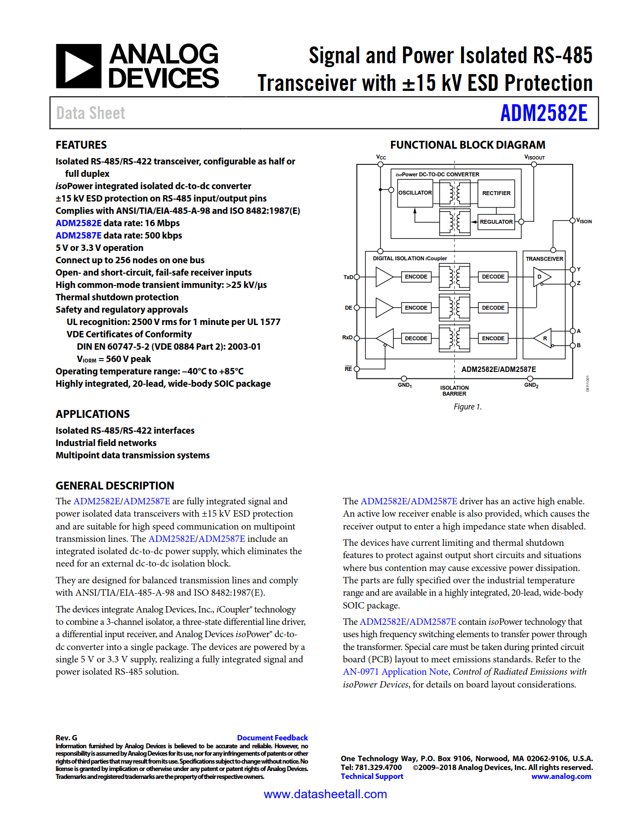 ADM2582E Datasheet