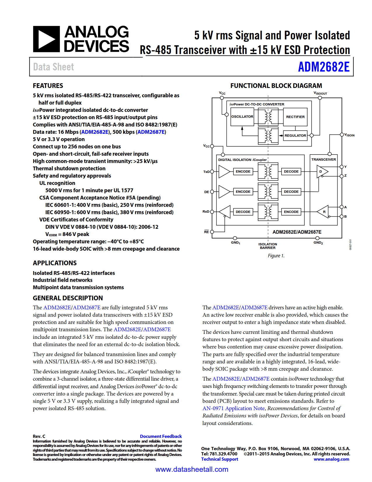 ADM2682E Datasheet