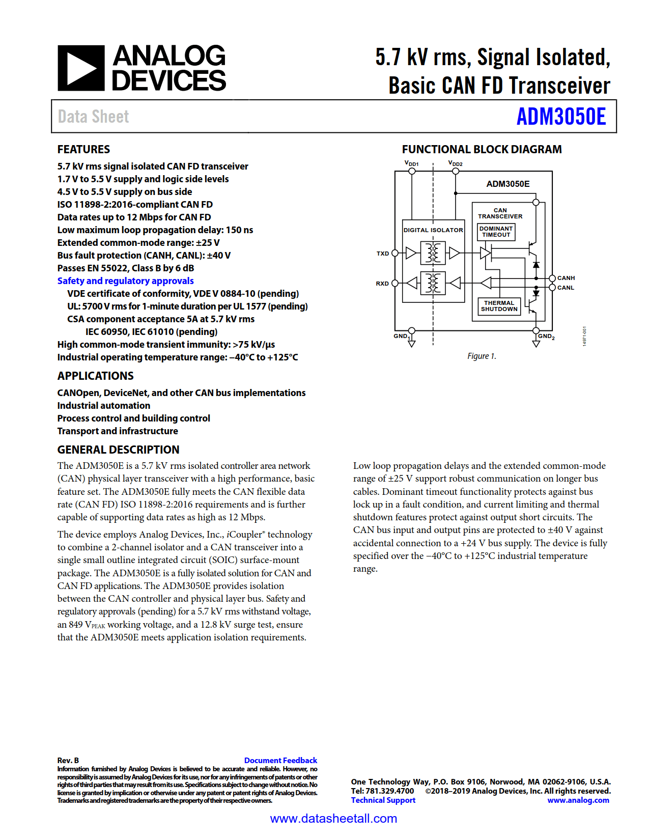 ADM3050E Datasheet