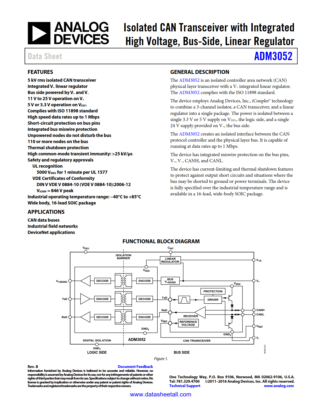 ADM3052 Datasheet