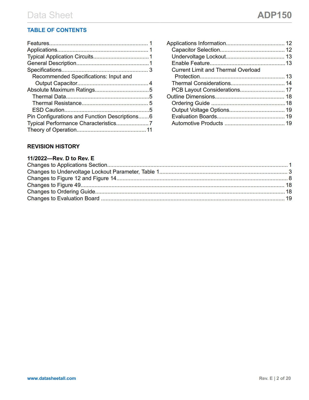 ADP150 Datasheet Page 2