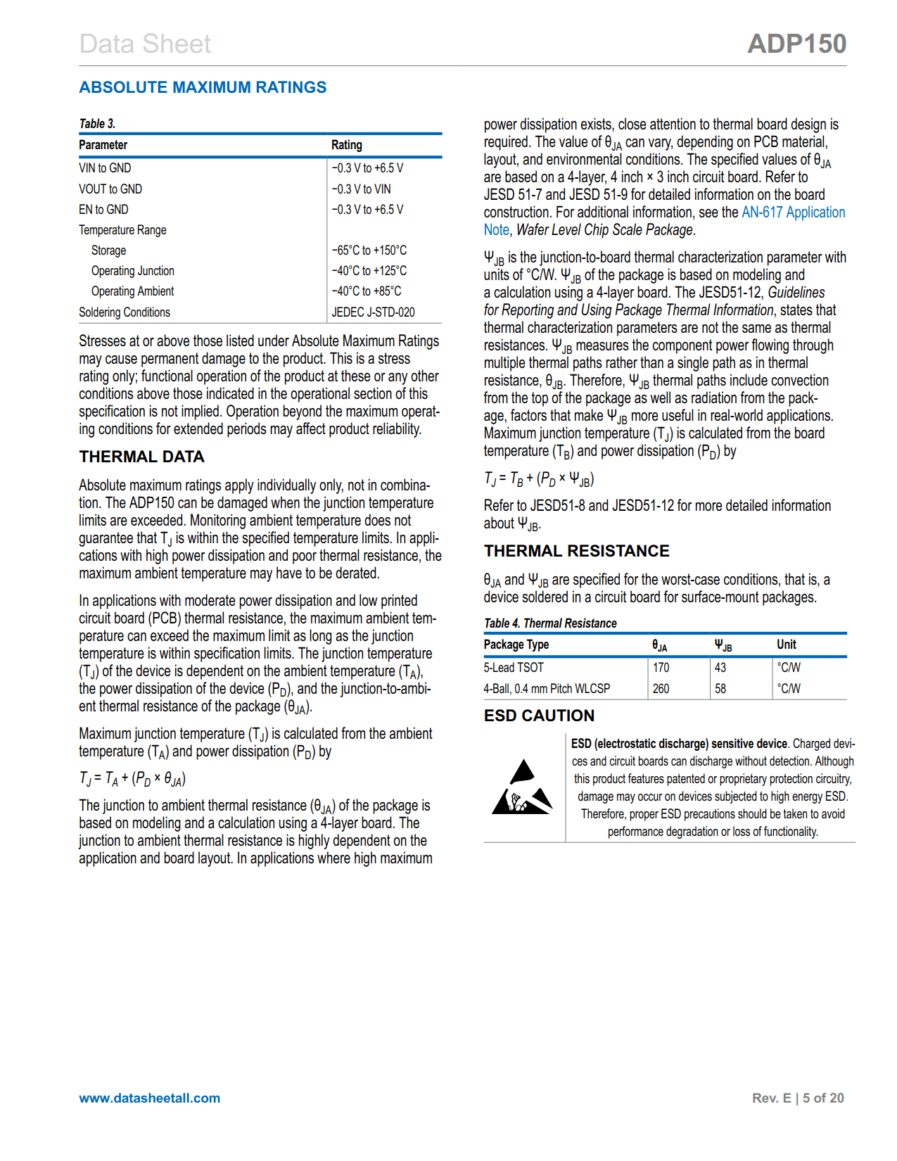 ADP150 Datasheet Page 5