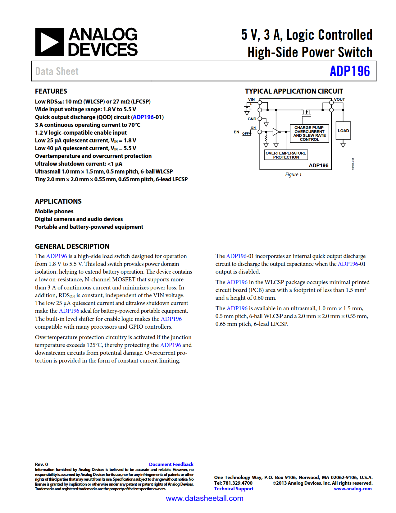 ADP196 Datasheet