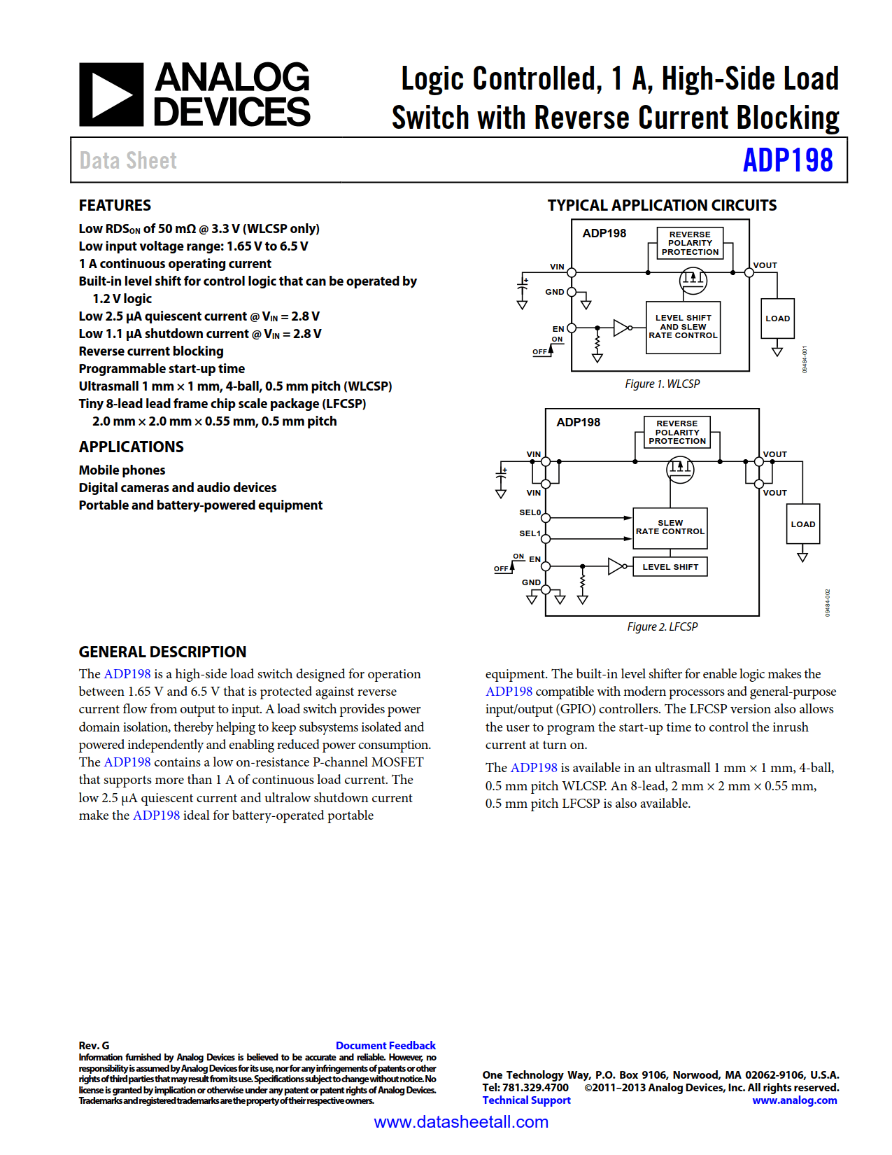 ADP198 Datasheet