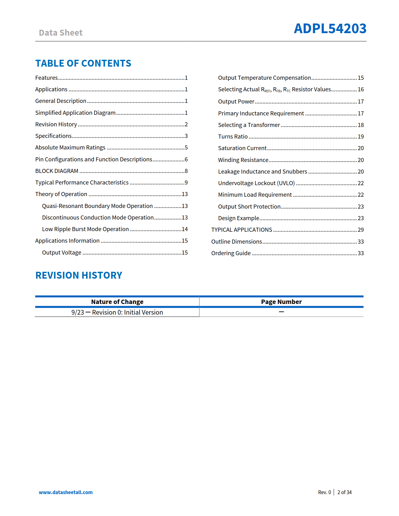 ADPL54203 Datasheet Page 2