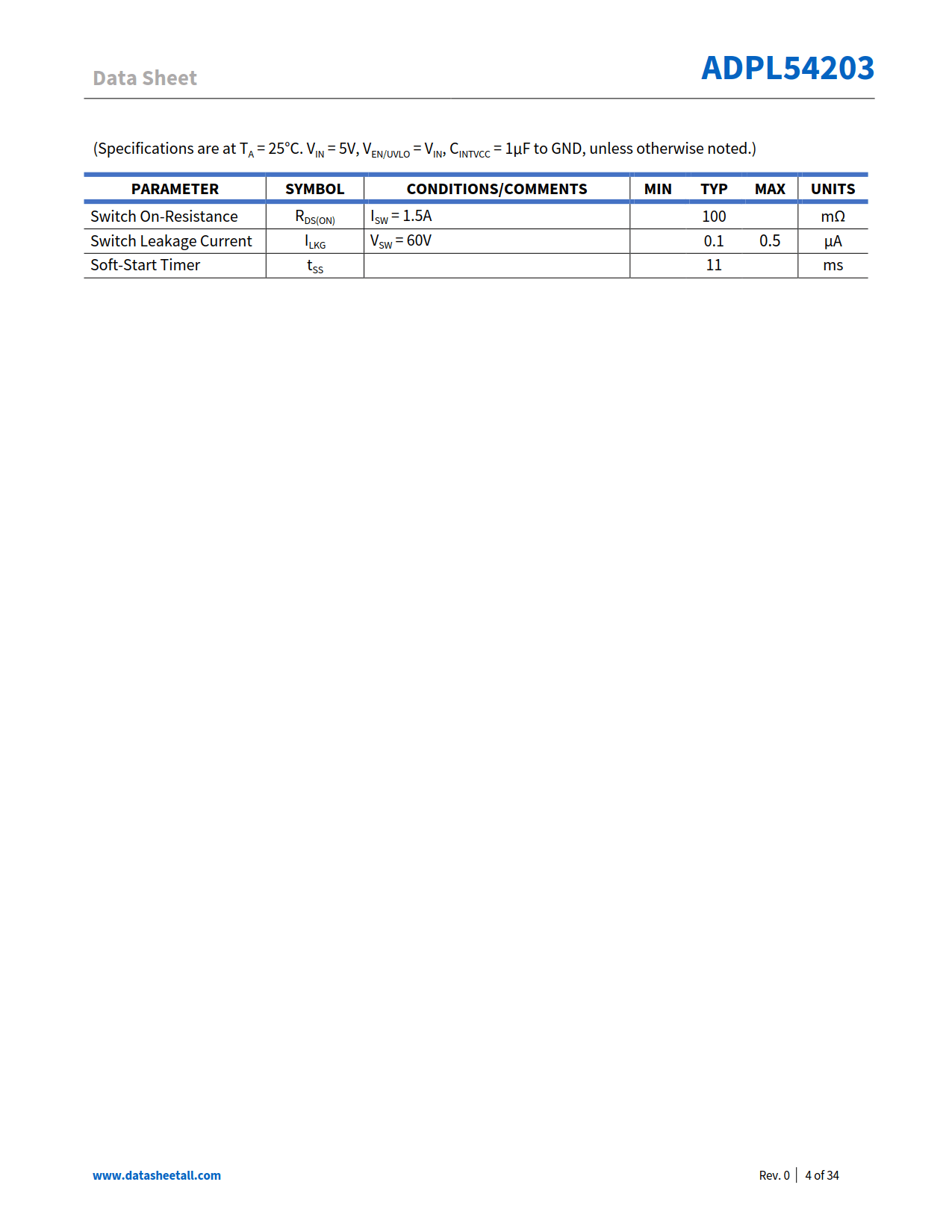 ADPL54203 Datasheet Page 4