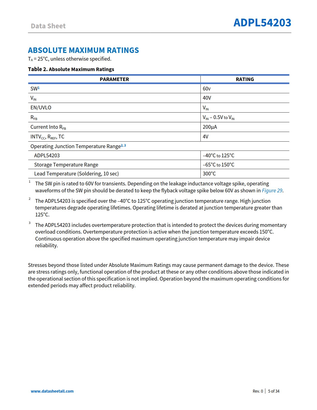 ADPL54203 Datasheet Page 5