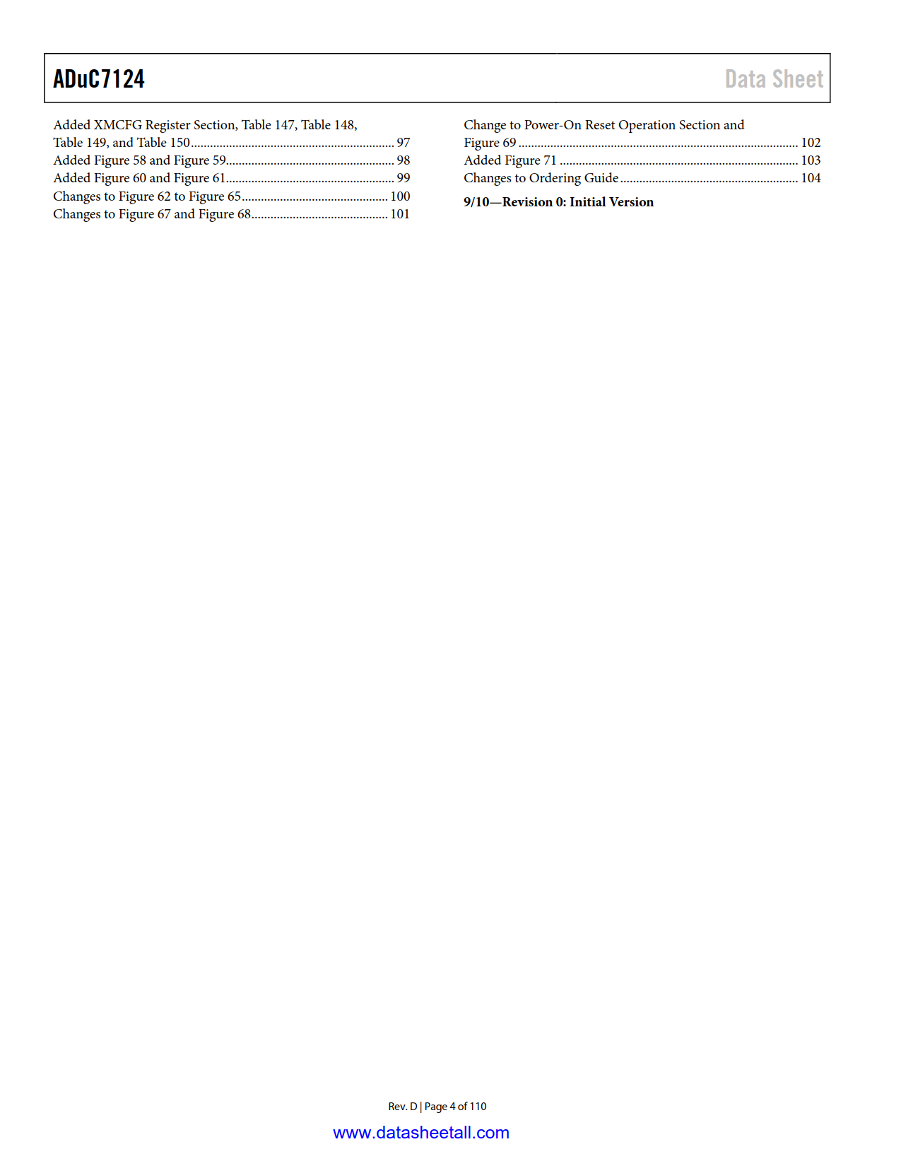 ADUC7124 Datasheet Page 4