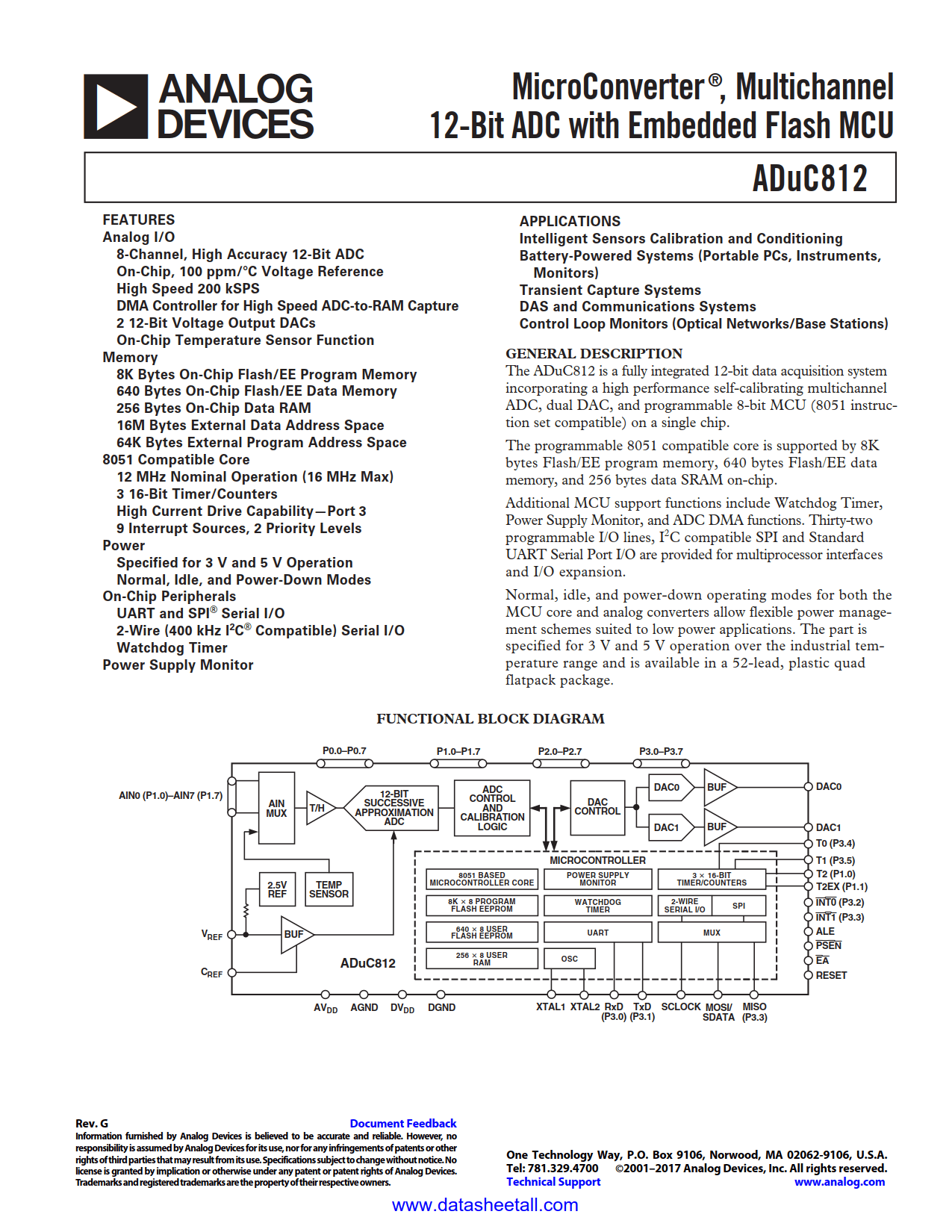 ADUC812 Datasheet