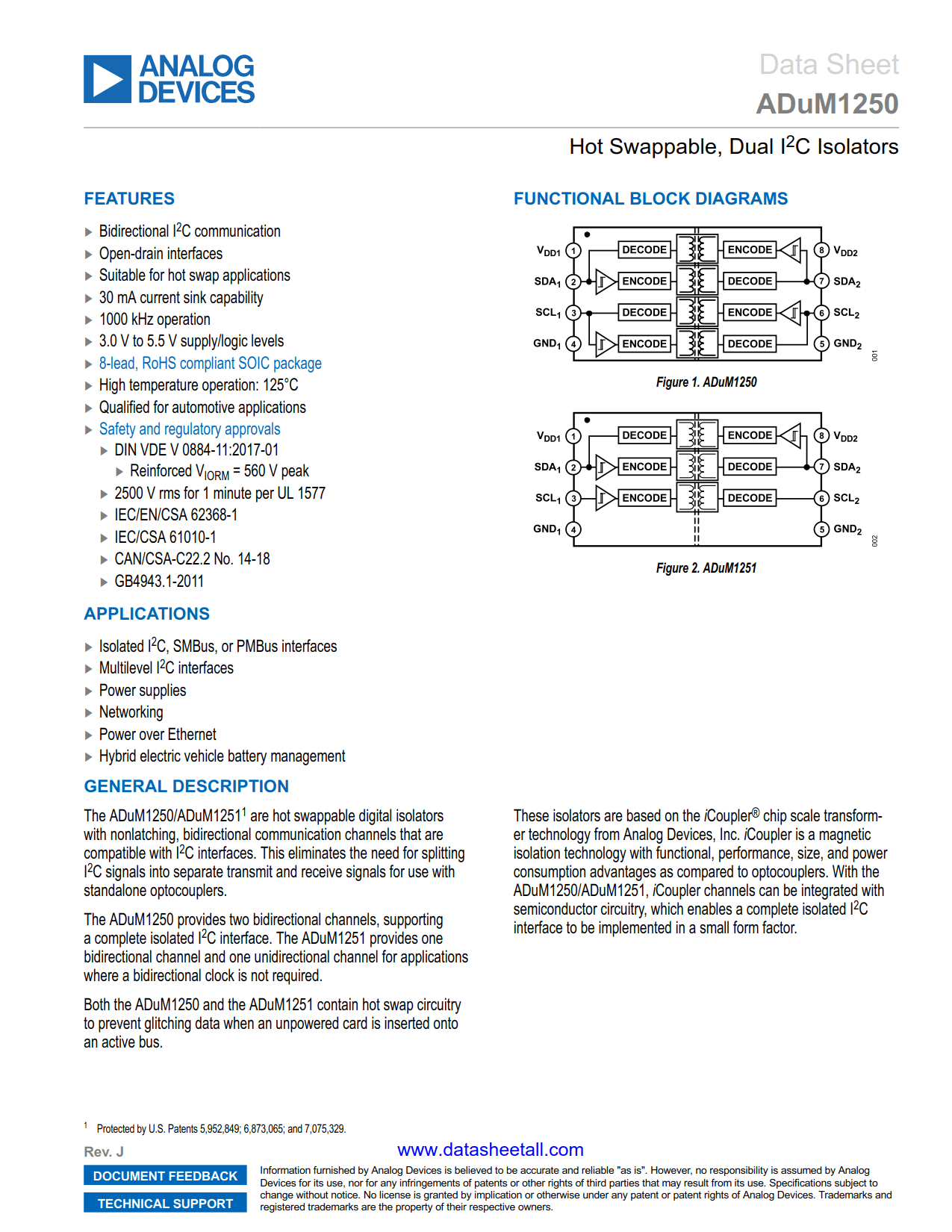 ADuM1250 Datasheet