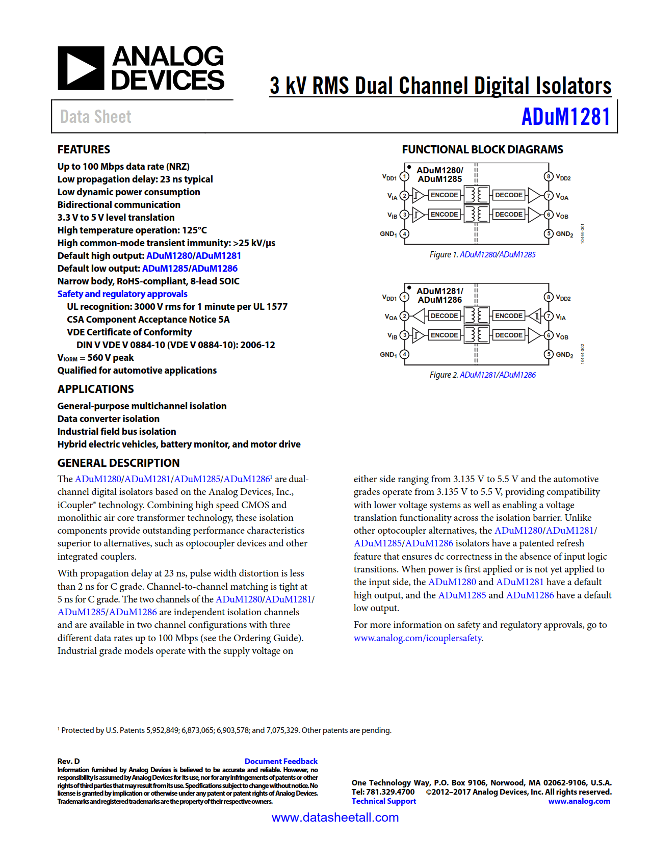 ADuM1281 Datasheet