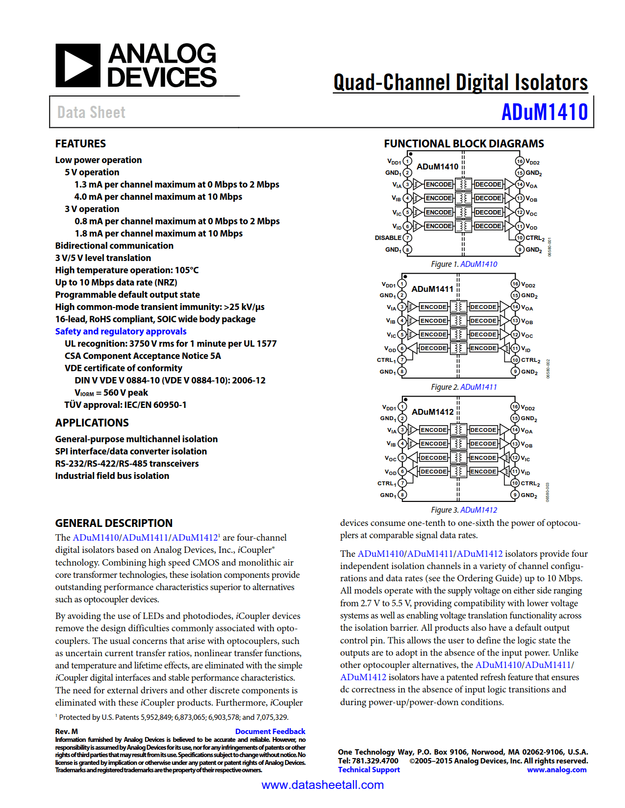 ADuM1410 Datasheet