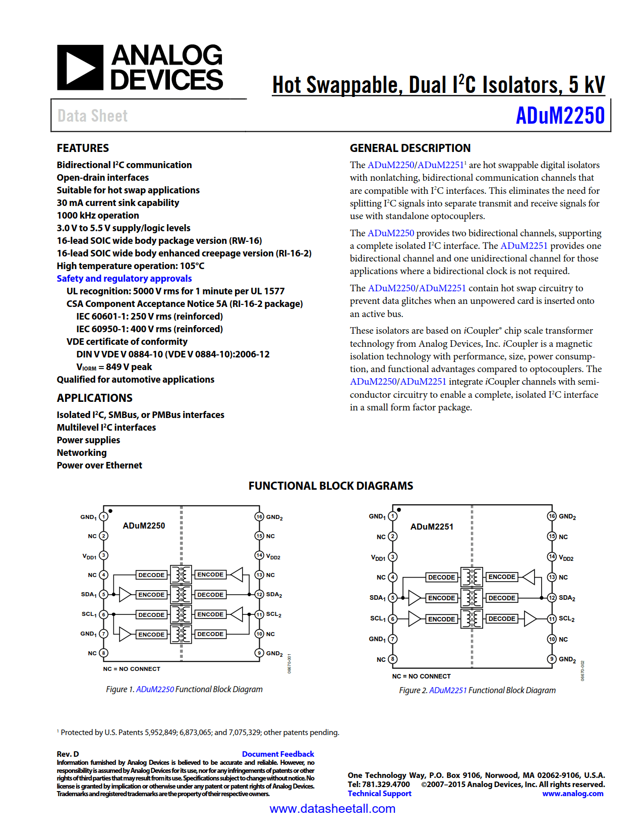 ADuM2250 Datasheet