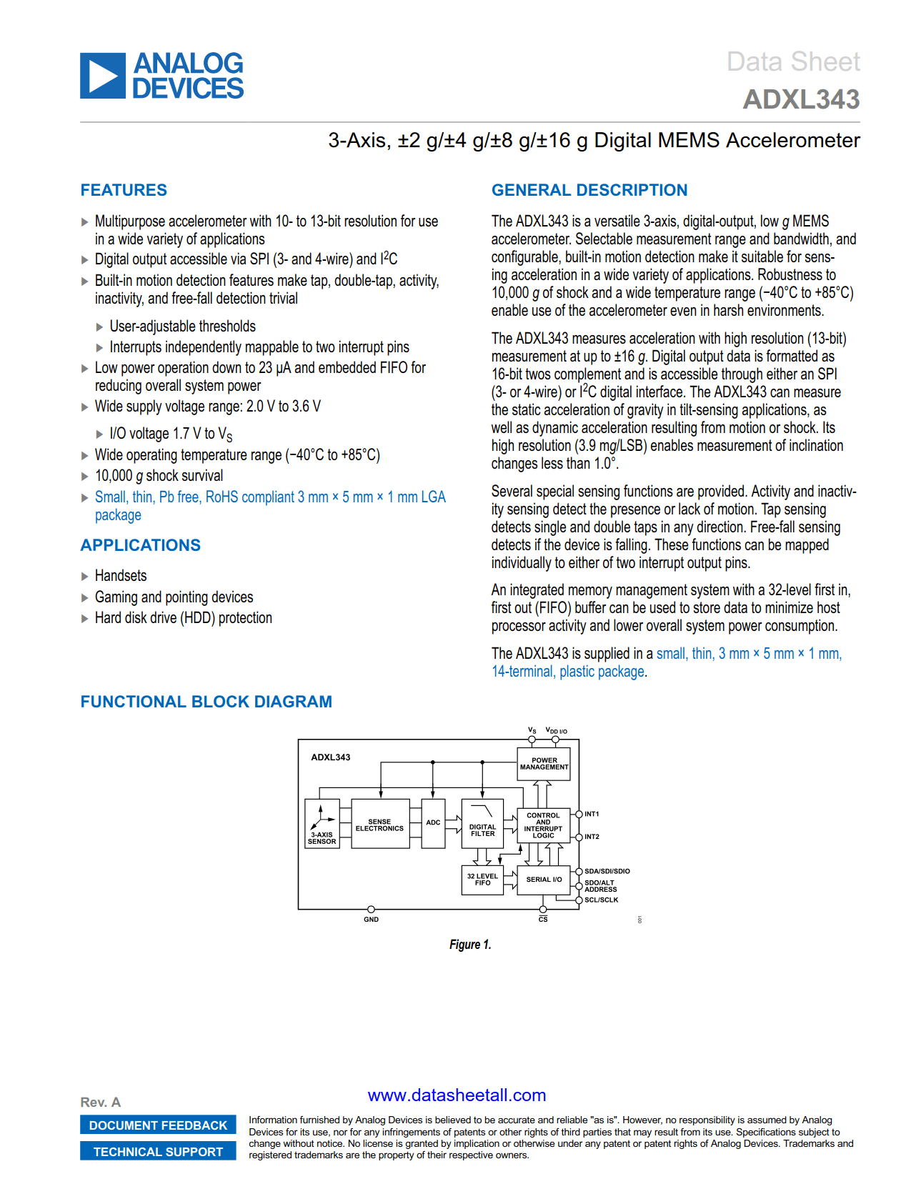 ADXL343 Datasheet