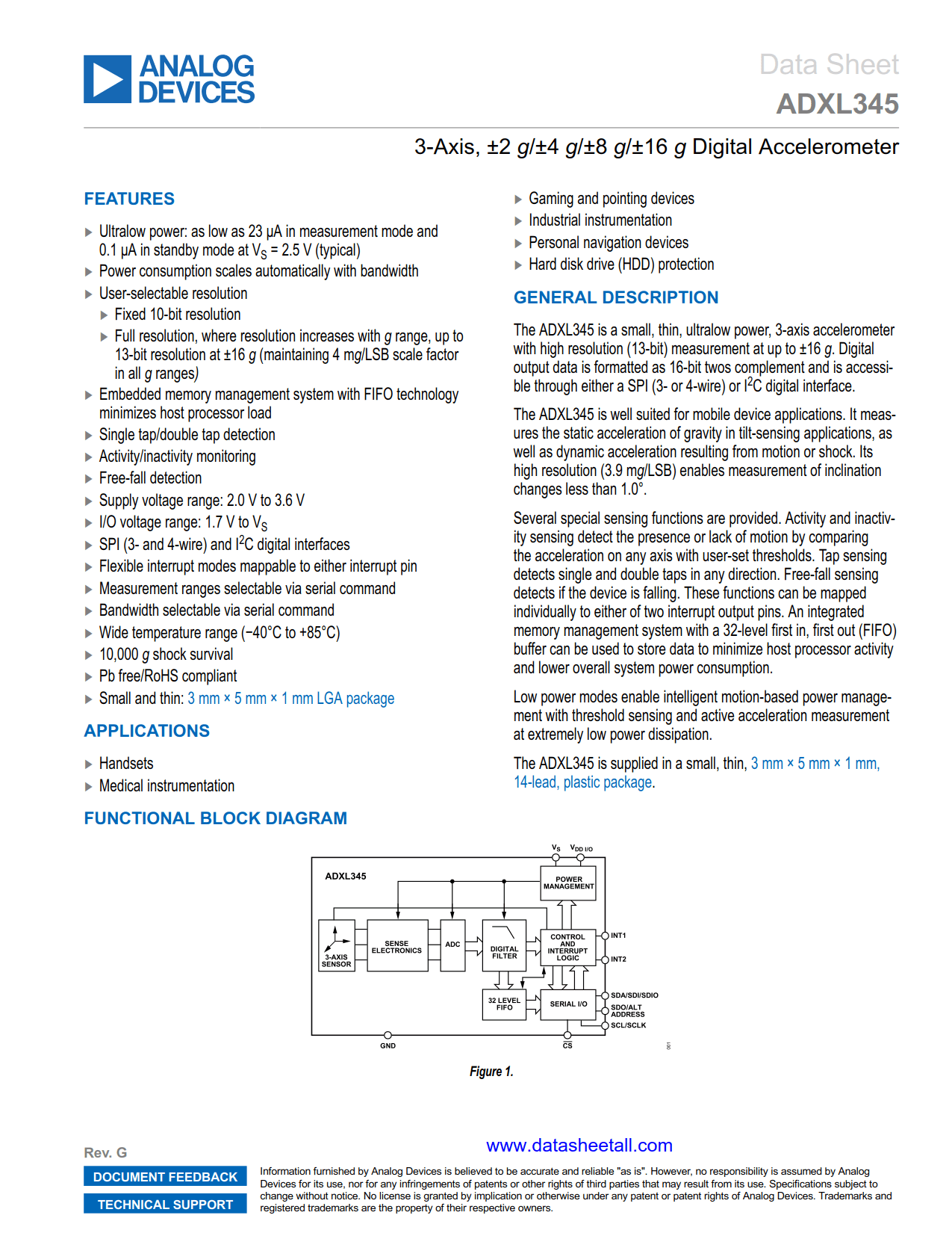 ADXL345 Datasheet