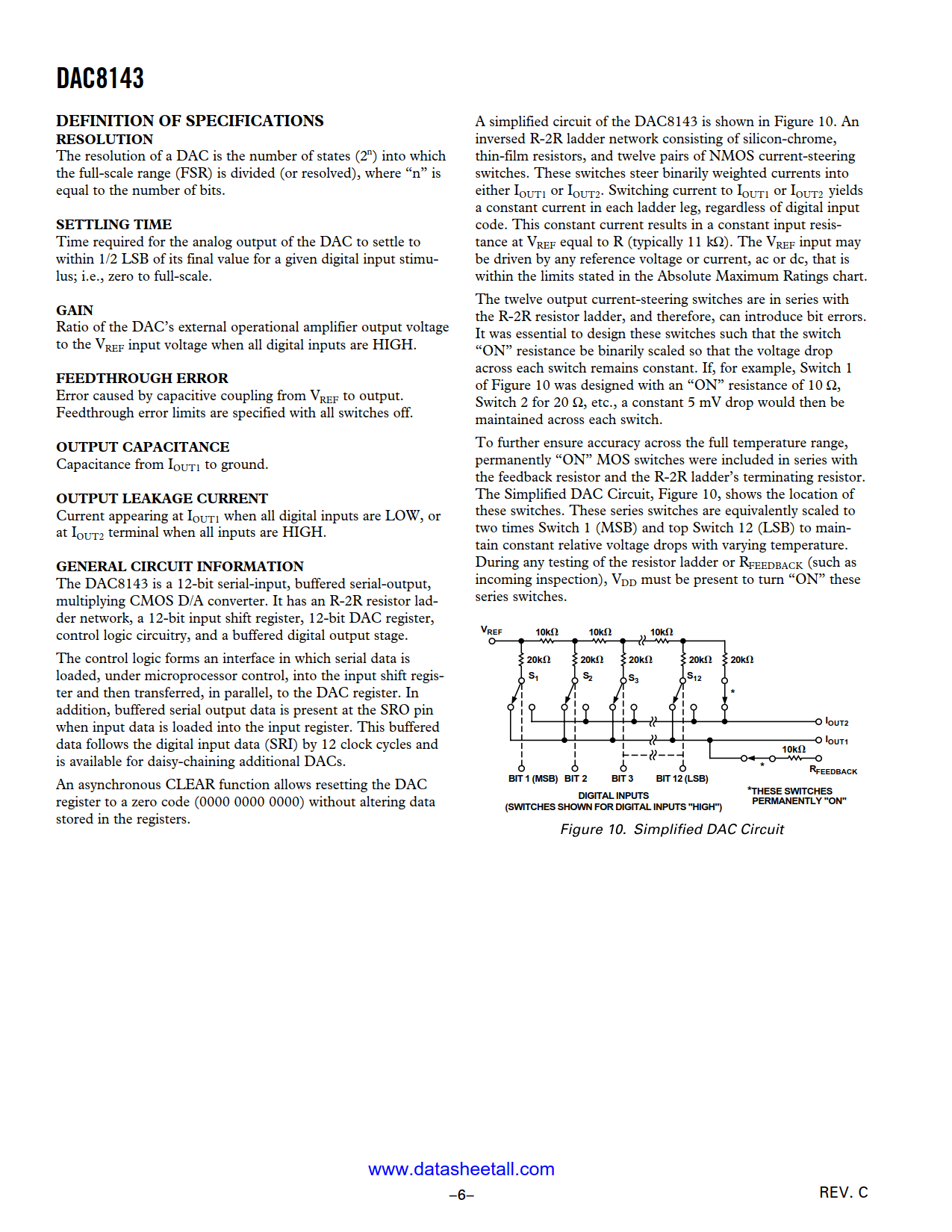 DAC8143 Datasheet Page 6