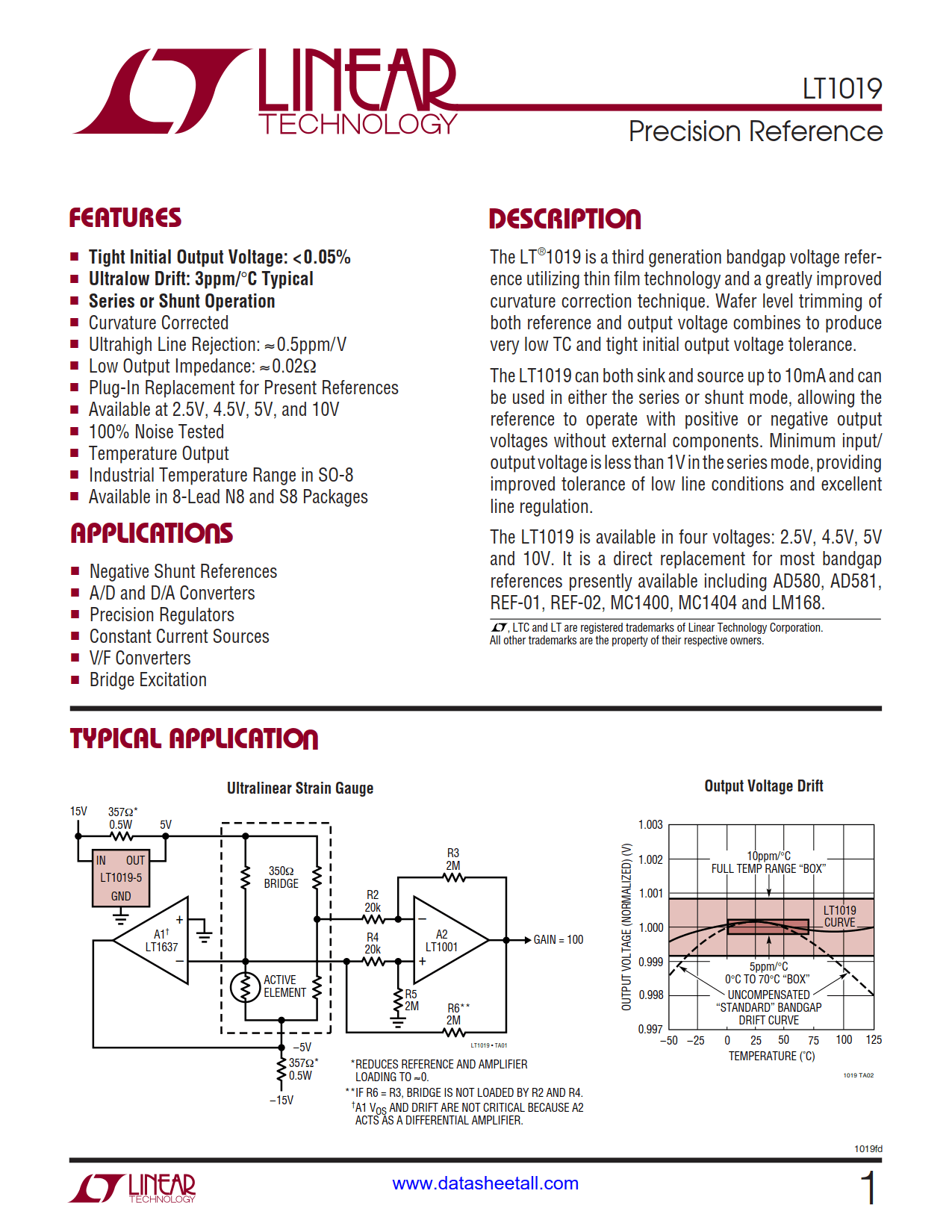 LT1019 Datasheet