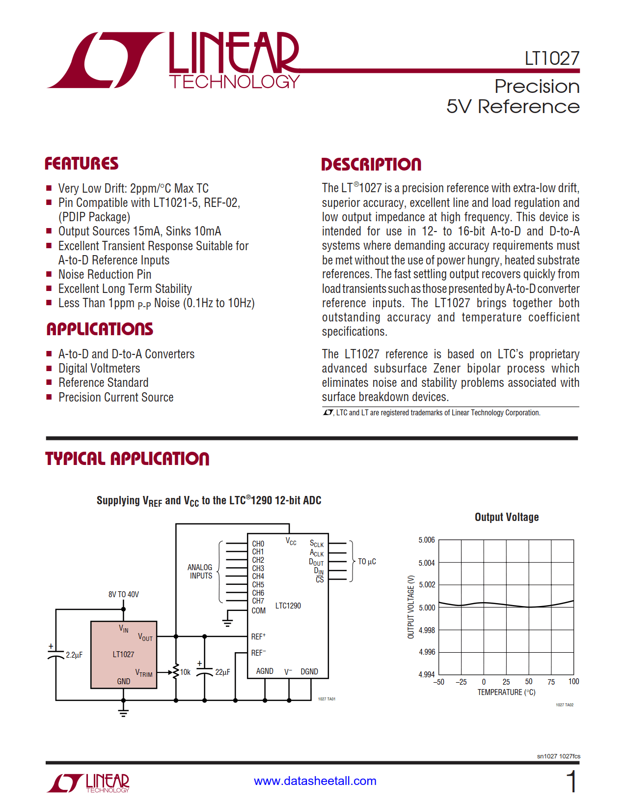 LT1027 Datasheet