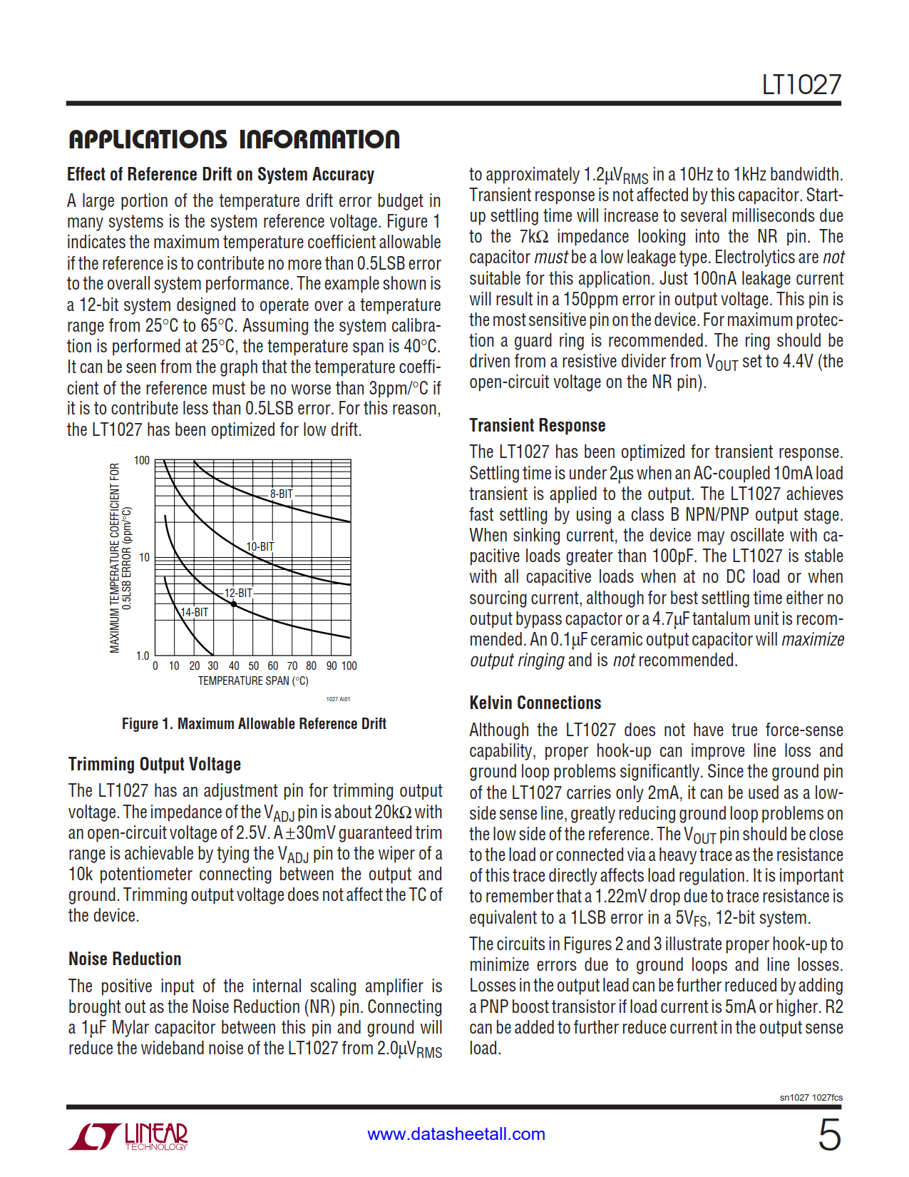 LT1027 Datasheet Page 5