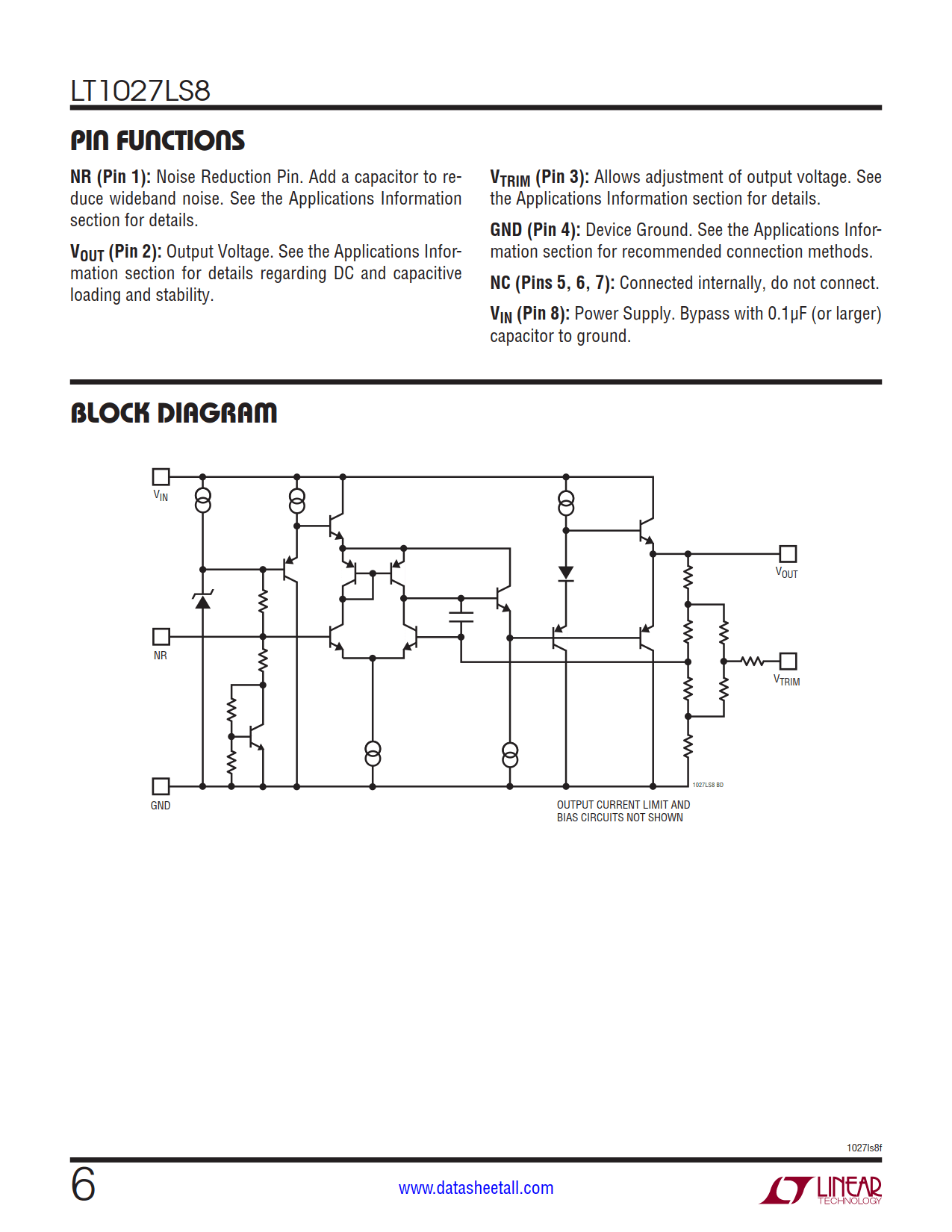 LT1027LS8 Datasheet Page 6